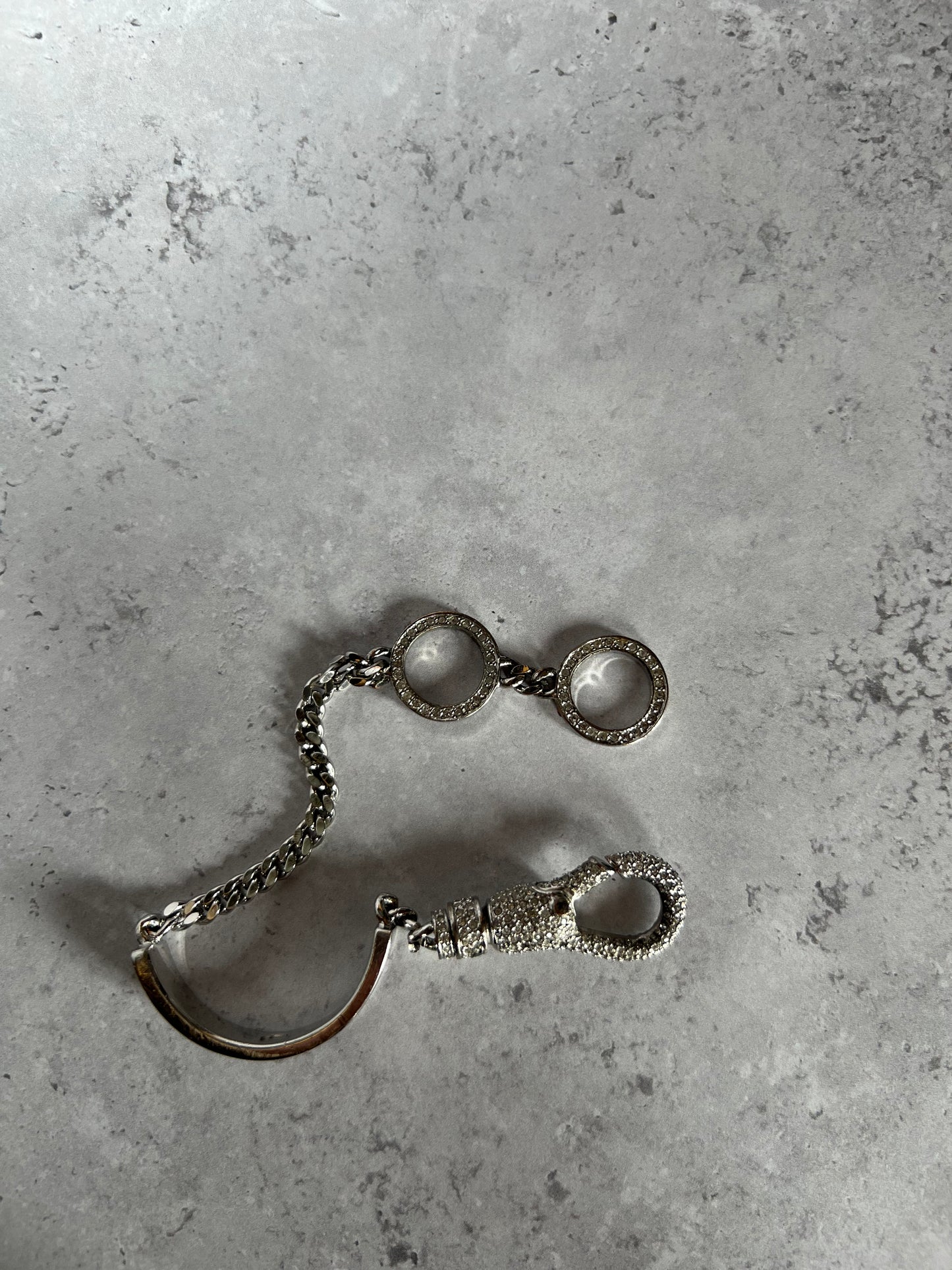 Dior Rhinestone Clasp Bracelet