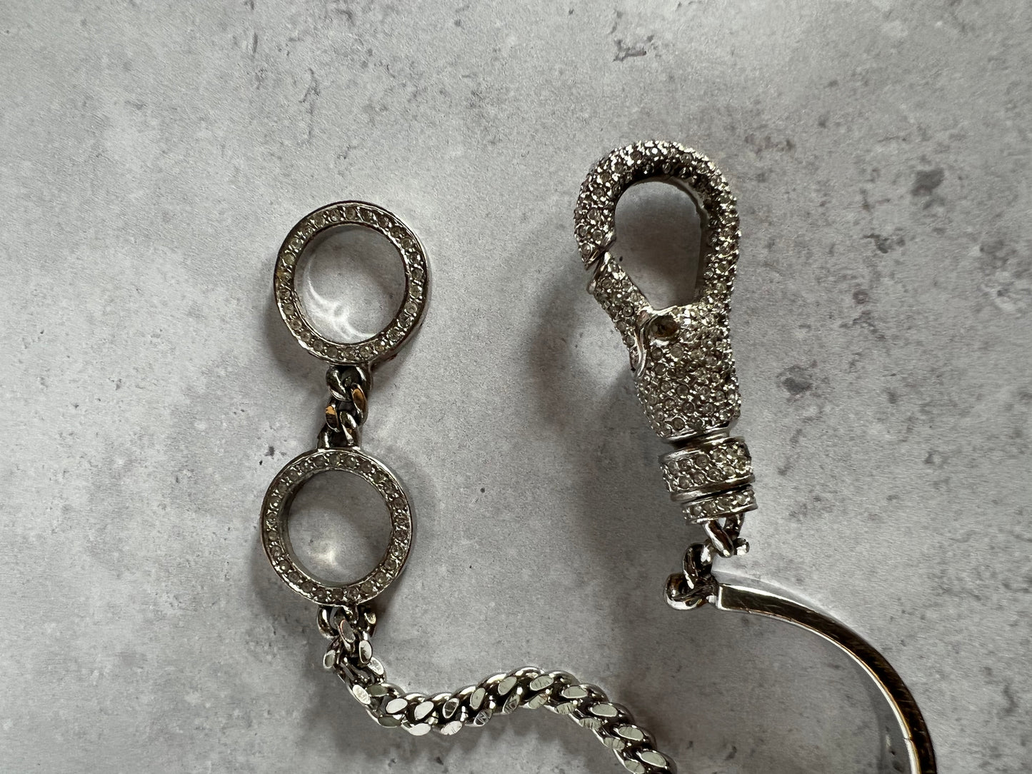 Dior Rhinestone Clasp Bracelet