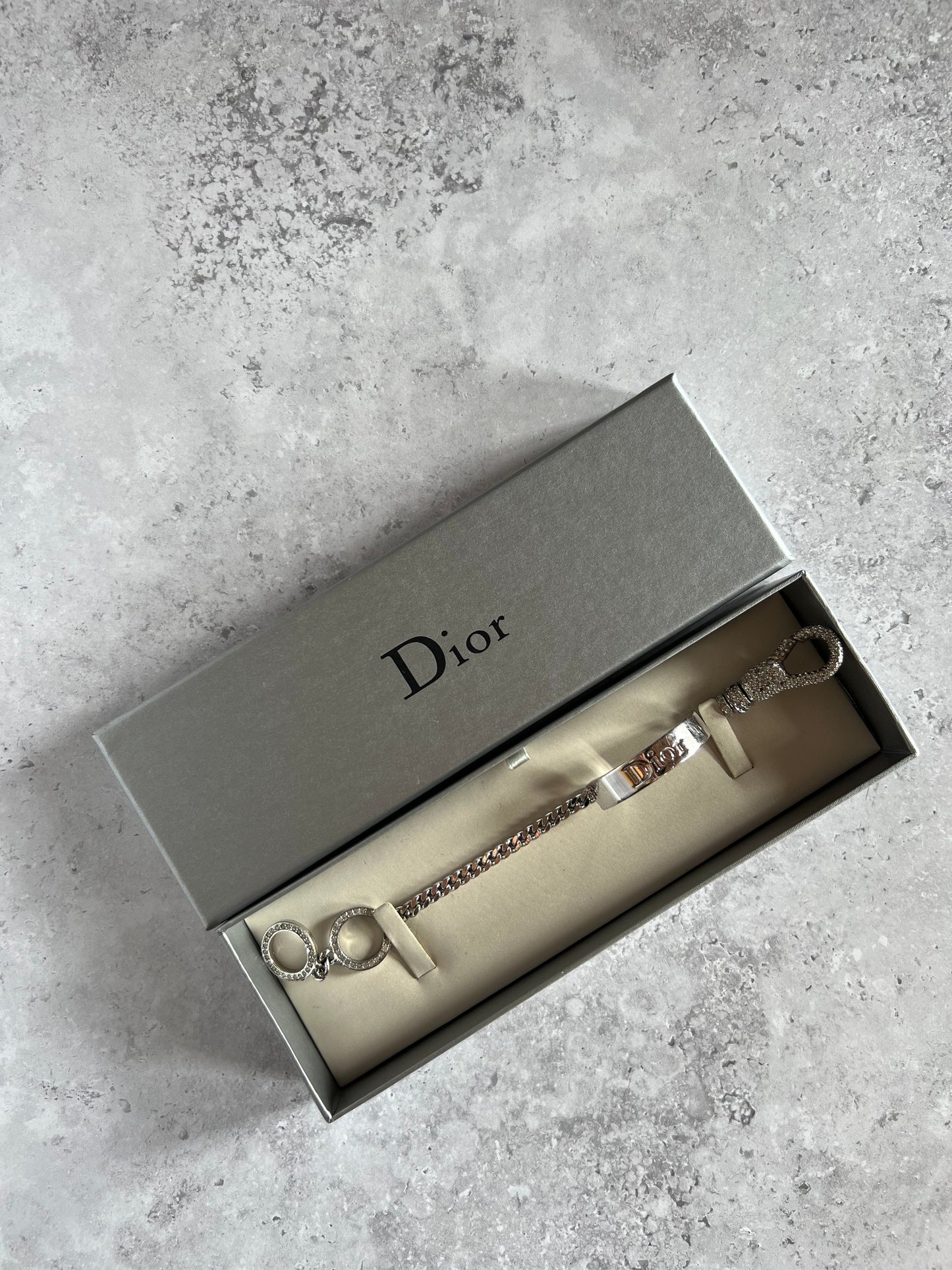Dior Rhinestone Clasp Bracelet