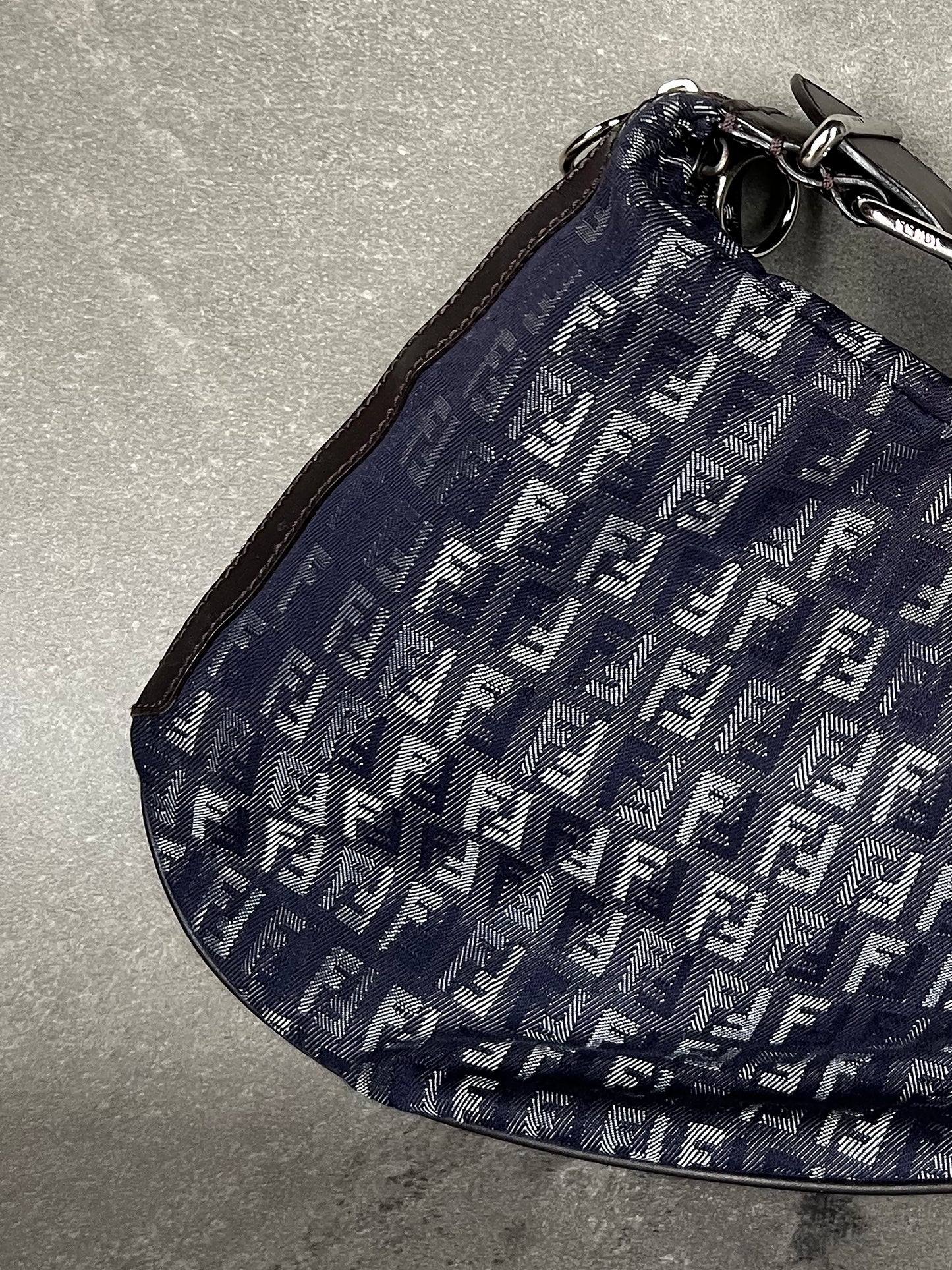 Fendi Zucca Print Denim Bag