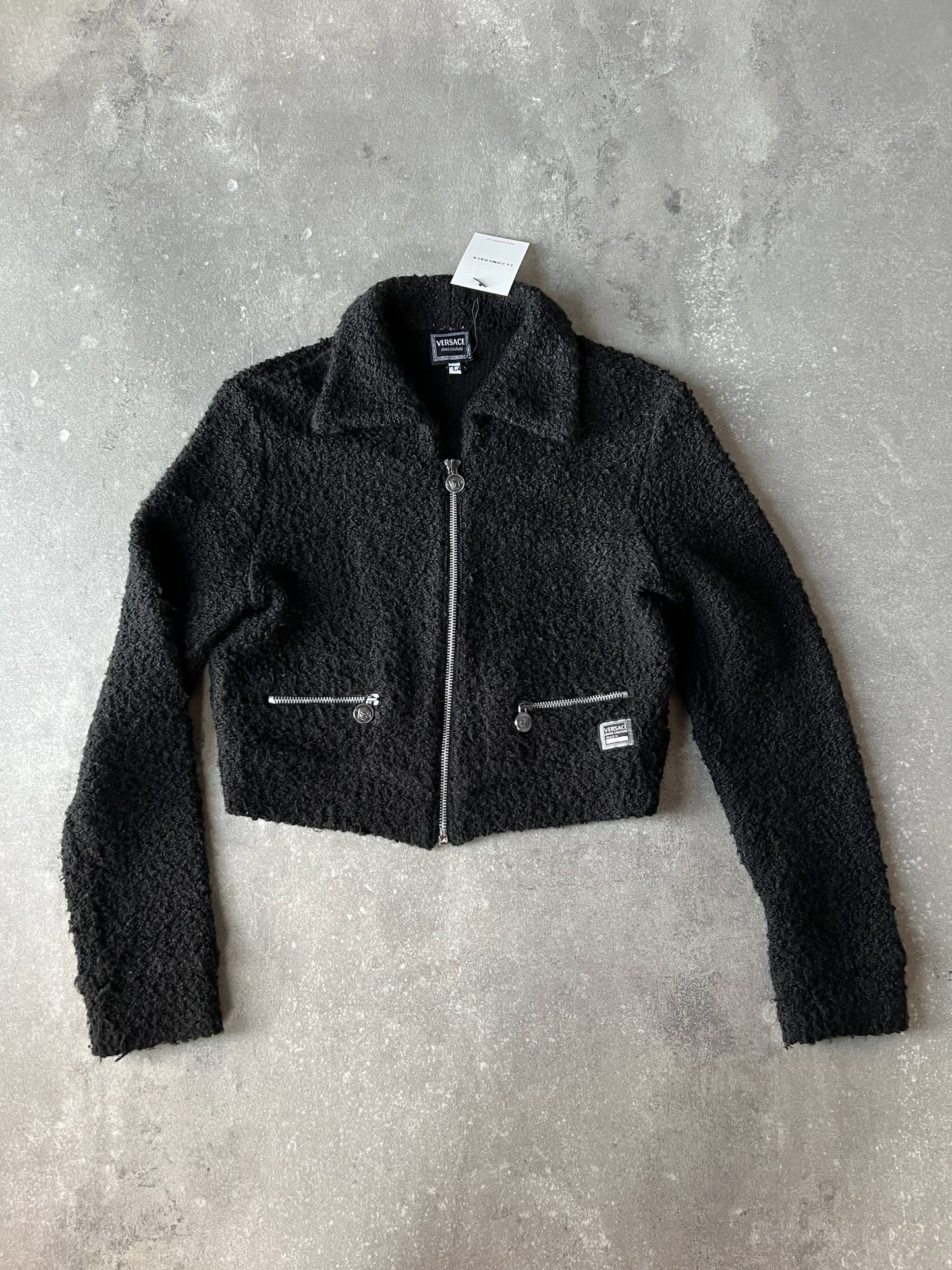 Versace Boucle Cropped Jacket