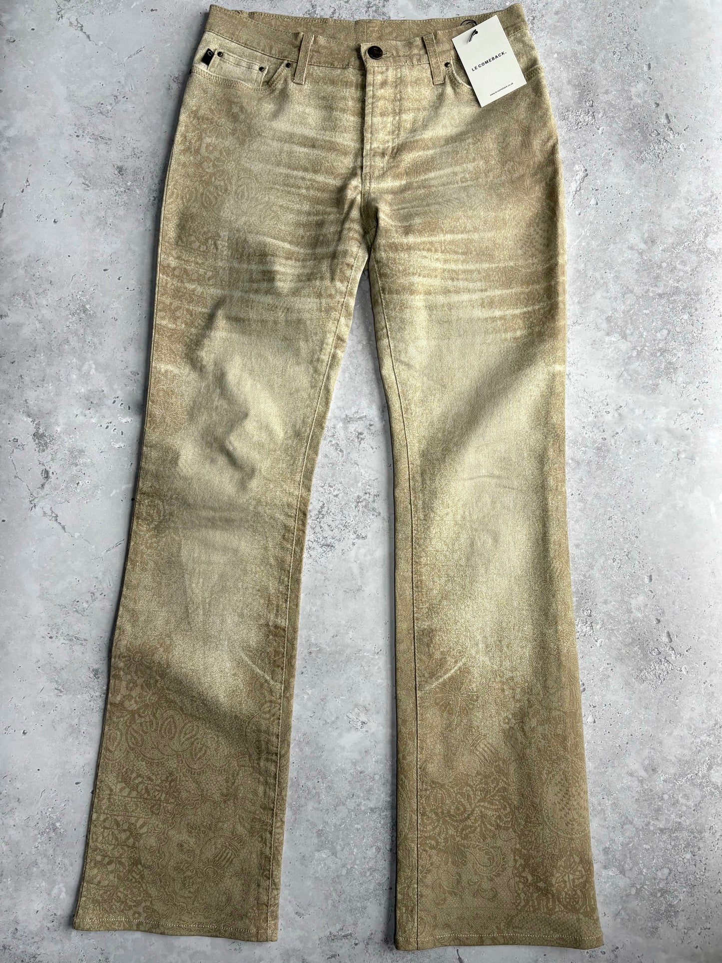 Cavalli Beige Floral Jeans