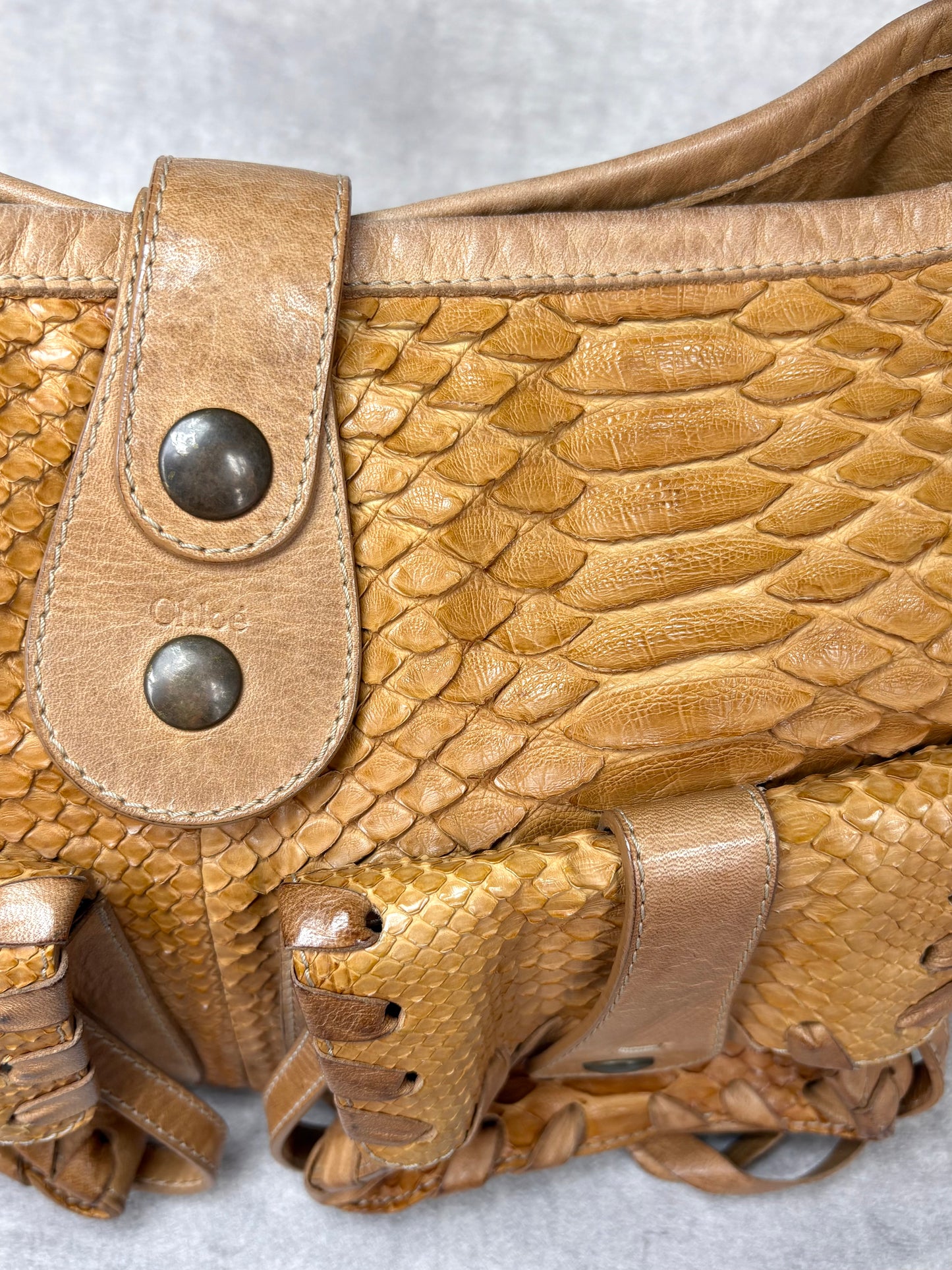 Chloe Silverado Python Bag