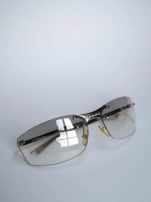 Dior Minipop Clear Rimless Sunglasses