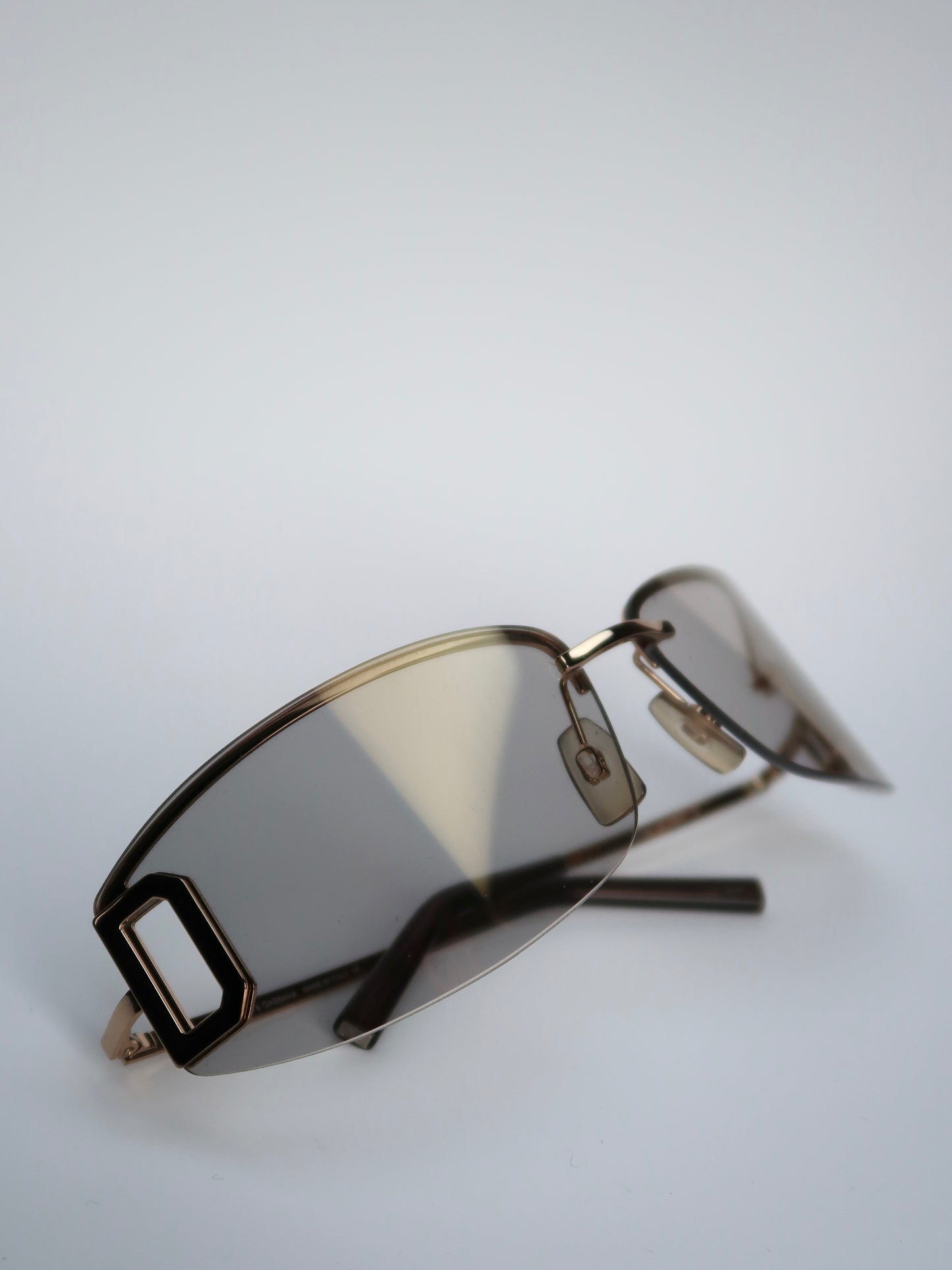 D&G Gold Rimless Sunglasses