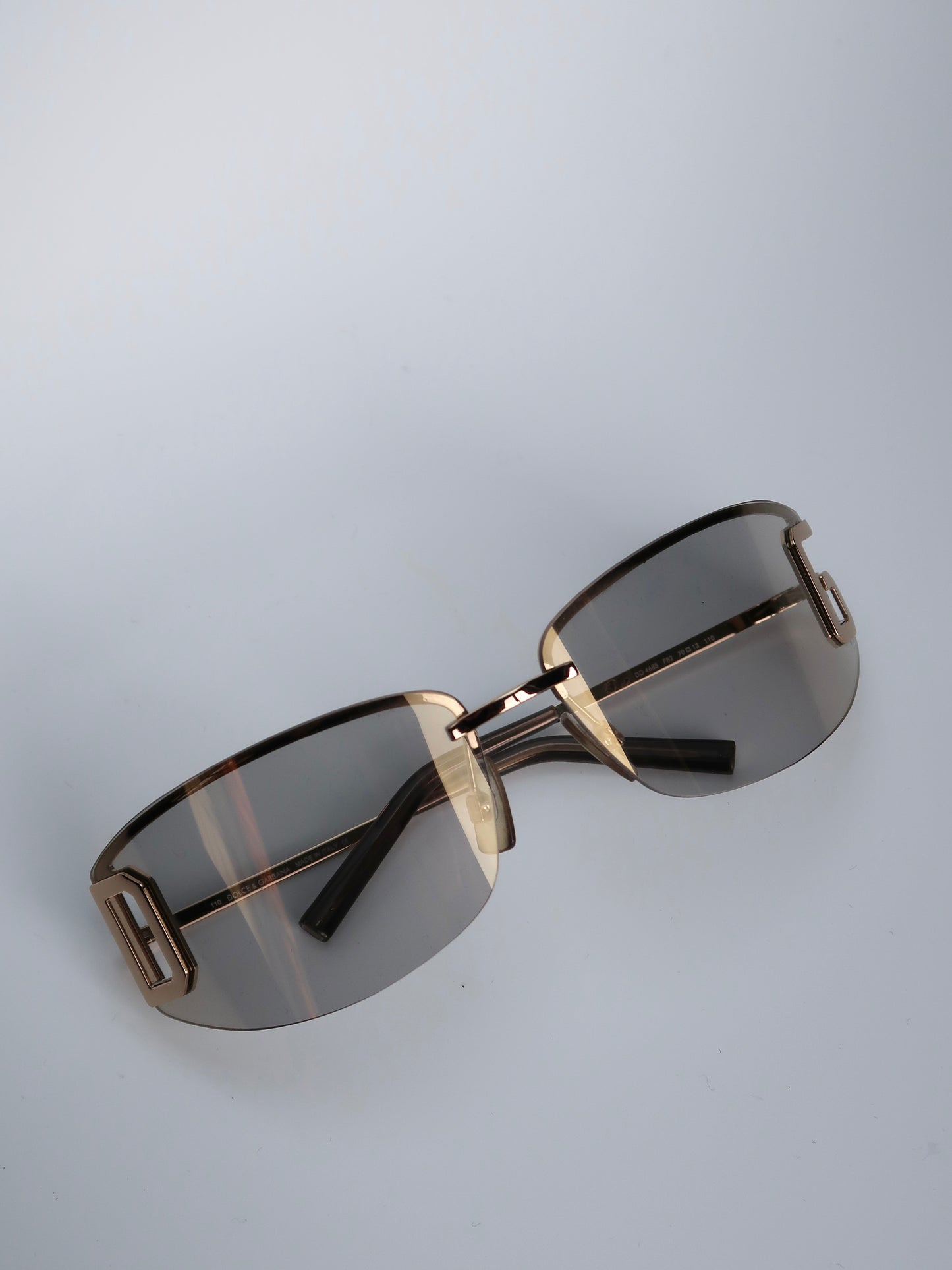 D&G Gold Rimless Sunglasses