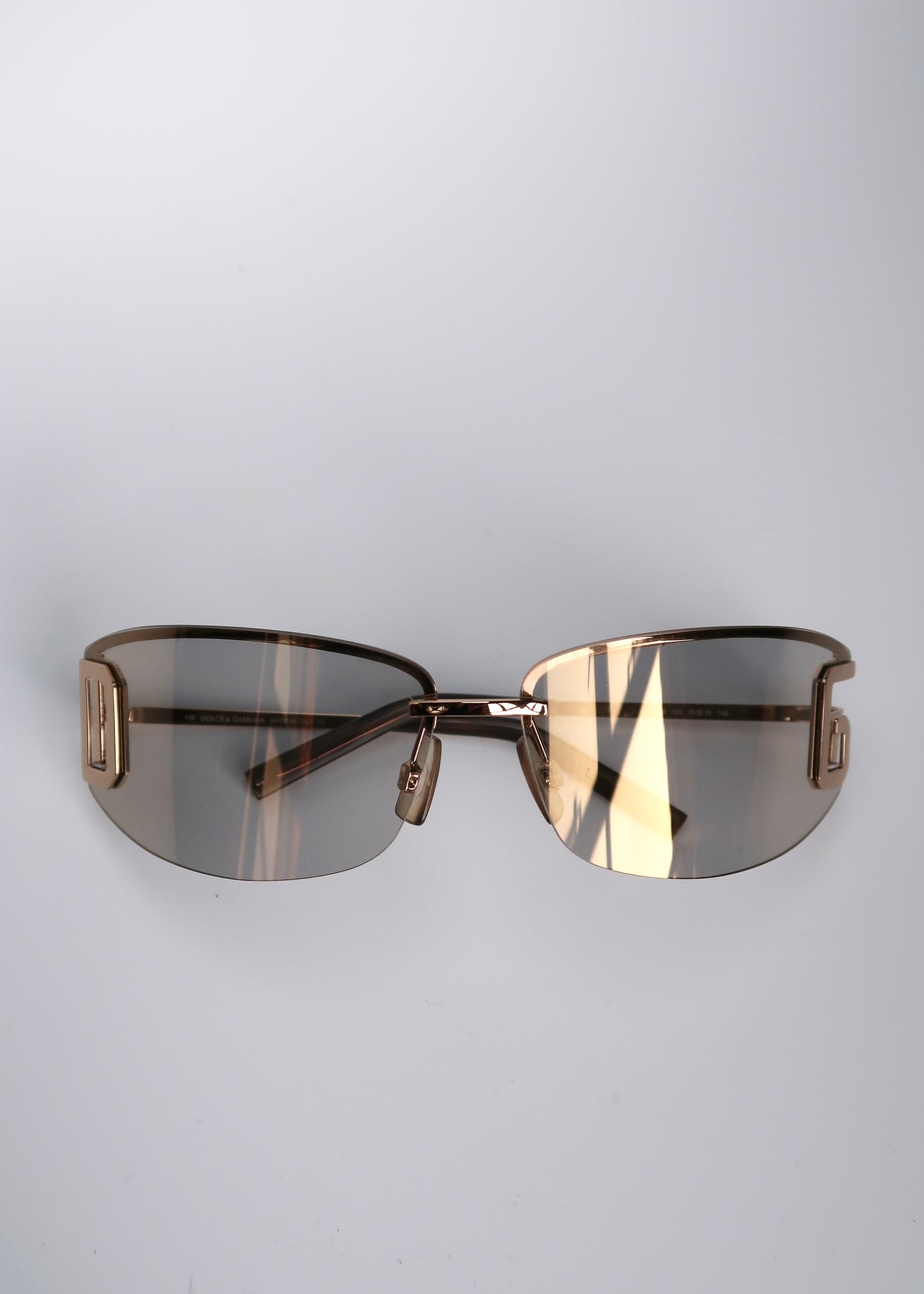 D&G Gold Rimless Sunglasses
