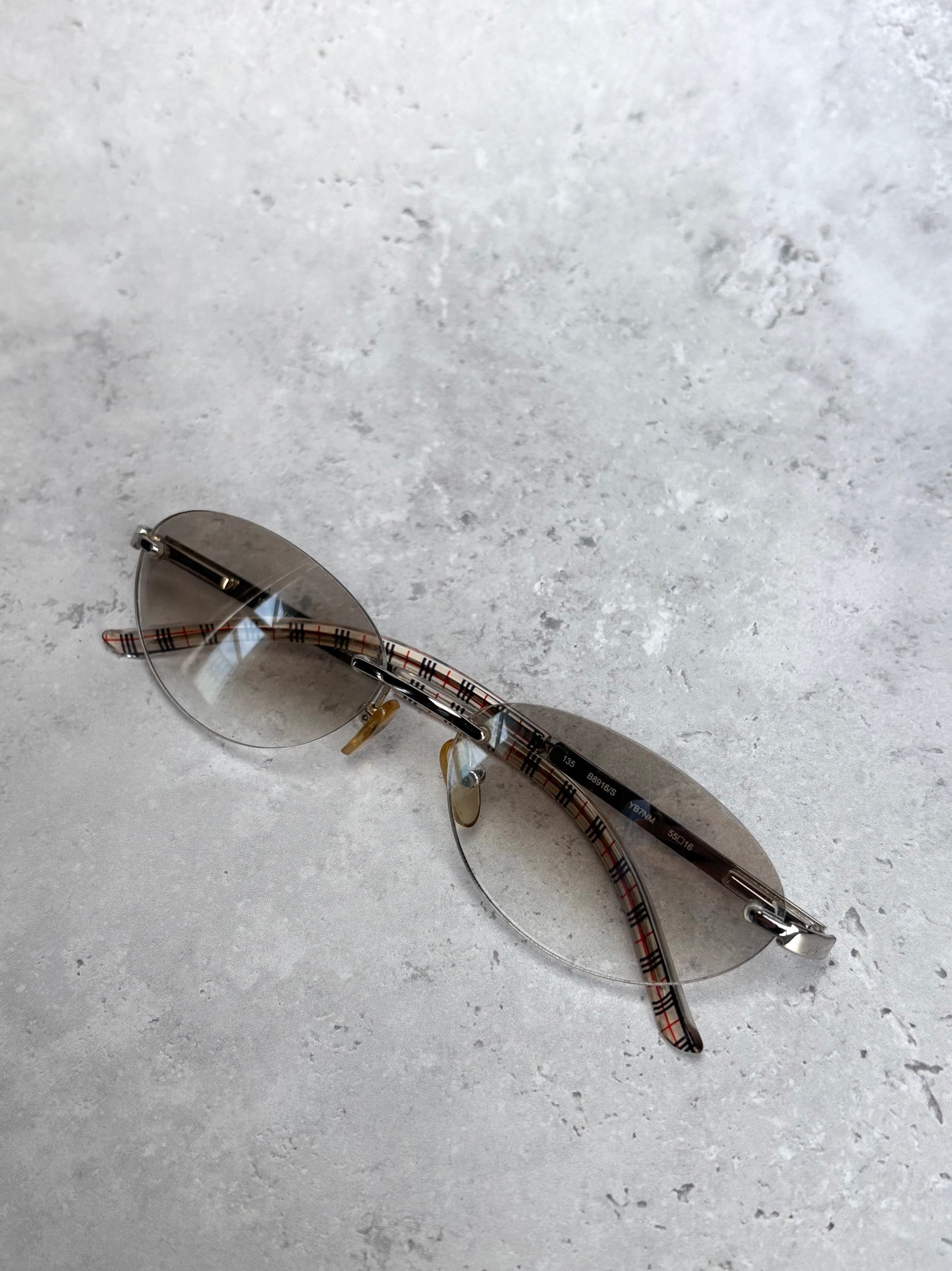 Burberry Clear Rimless Sunglasses