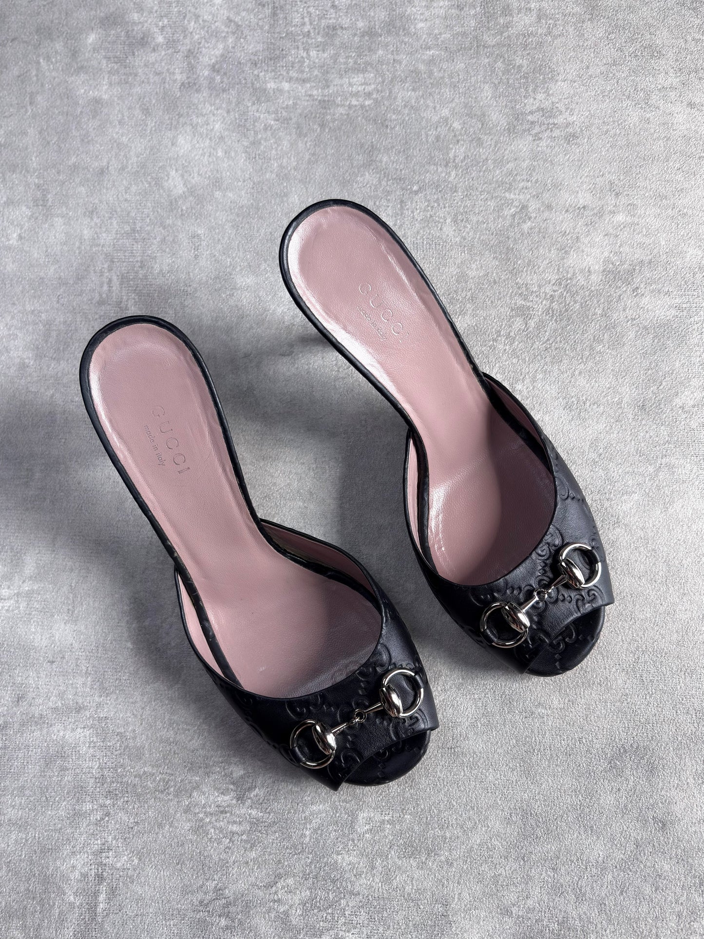 Gucci Horsebit Logo Mules