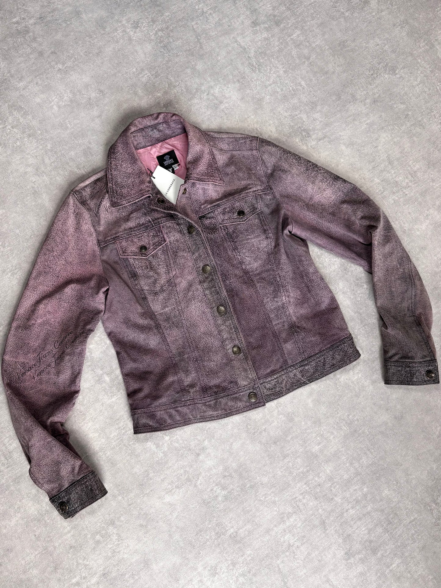 Versace Distressed Leather Jacket