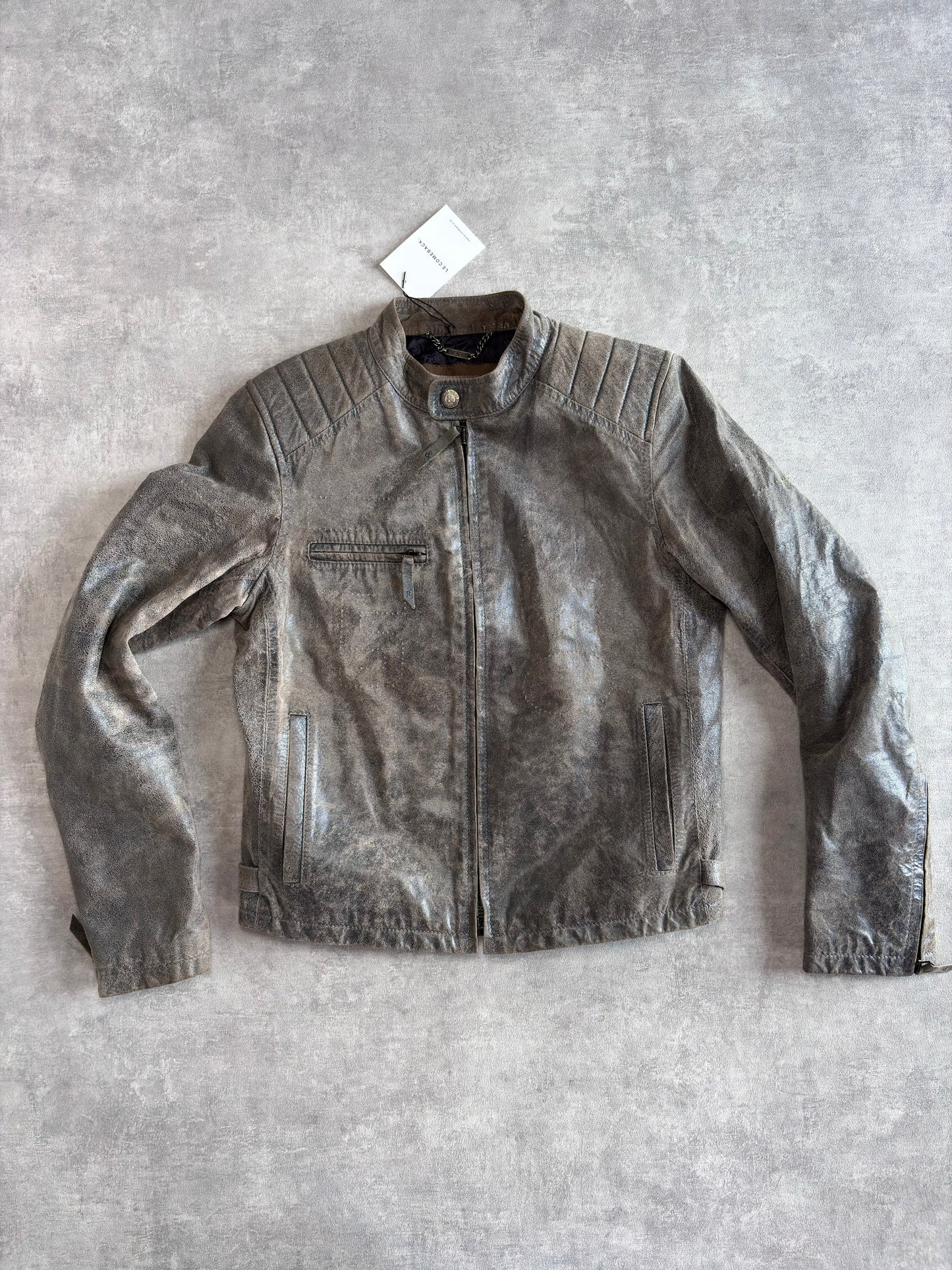 D&G Distressed Leather Biker Jacket