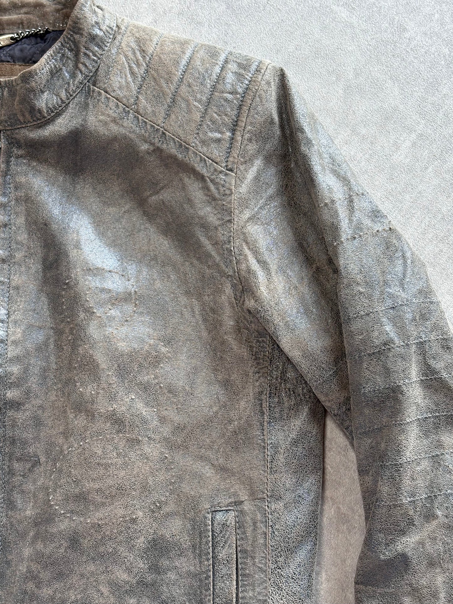 D&G Distressed Leather Biker Jacket