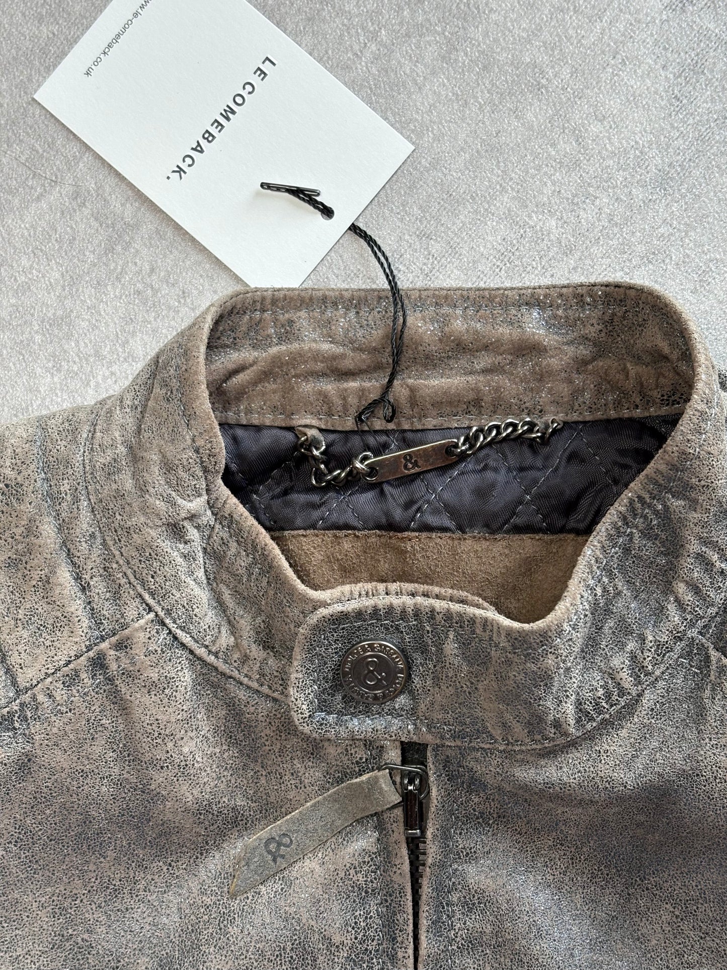 D&G Distressed Leather Biker Jacket