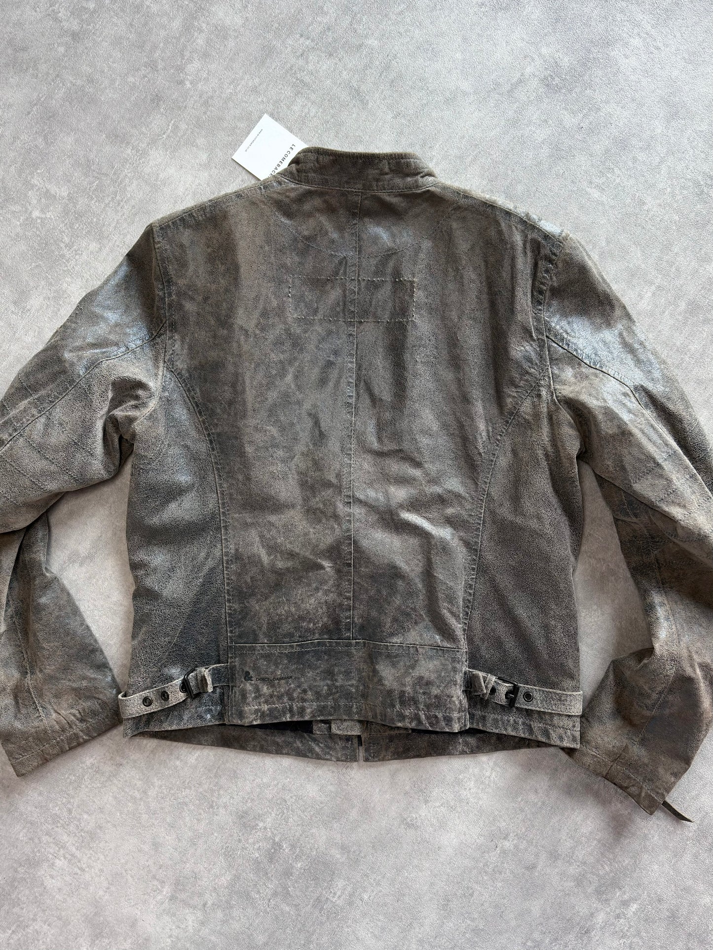D&G Distressed Leather Biker Jacket