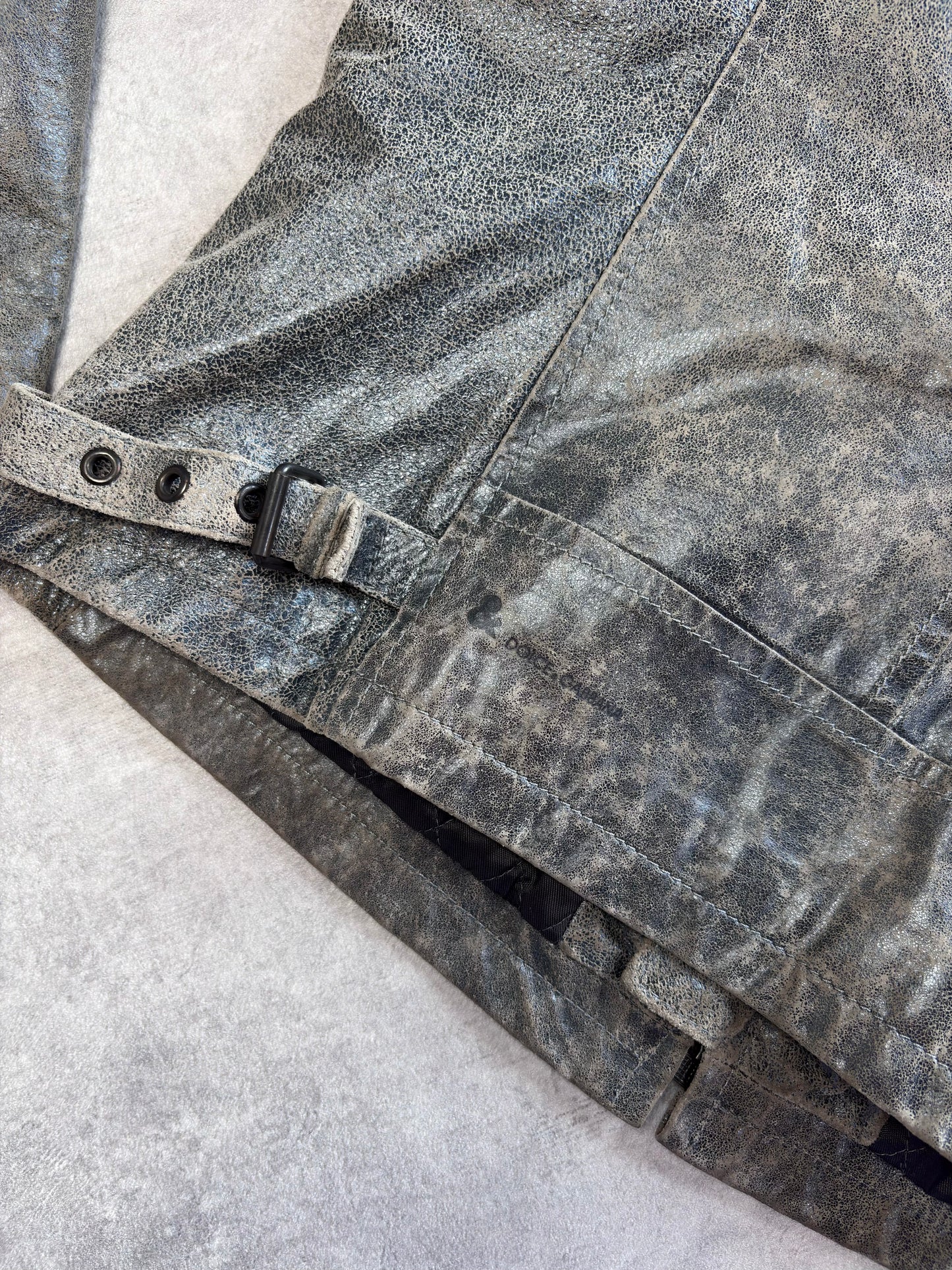 D&G Distressed Leather Biker Jacket