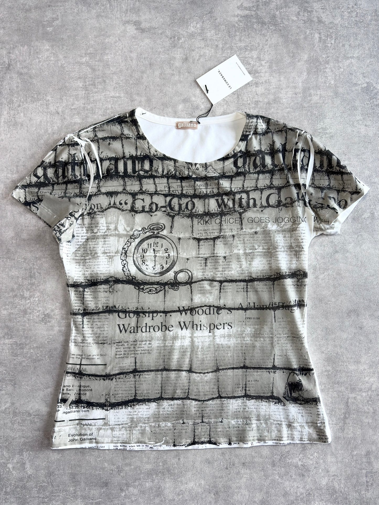 Galliano Newspaper T-Shirt