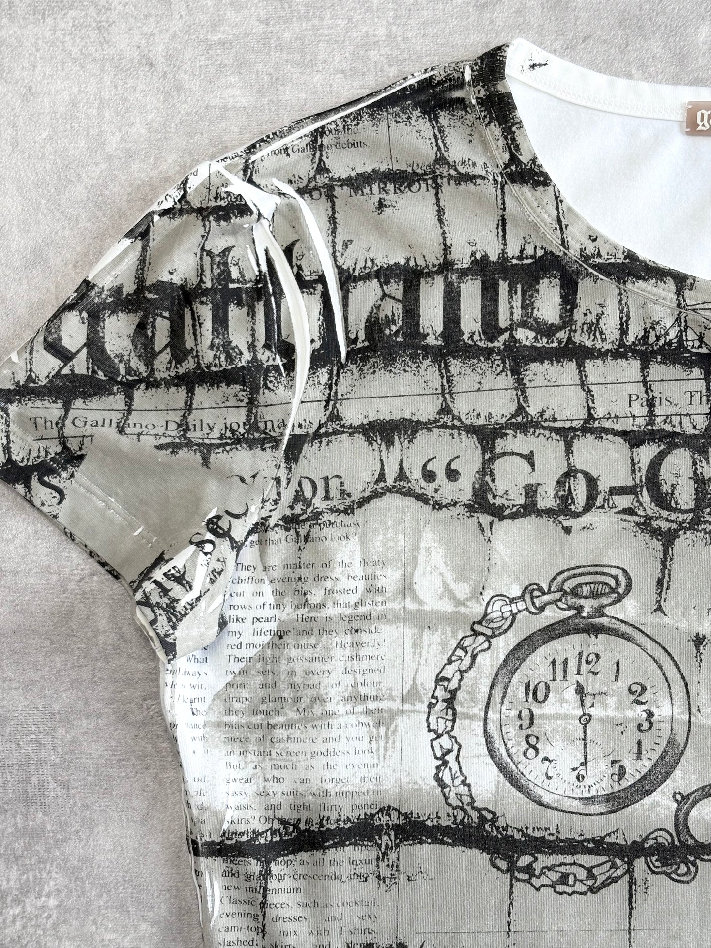 Galliano Newspaper T-Shirt