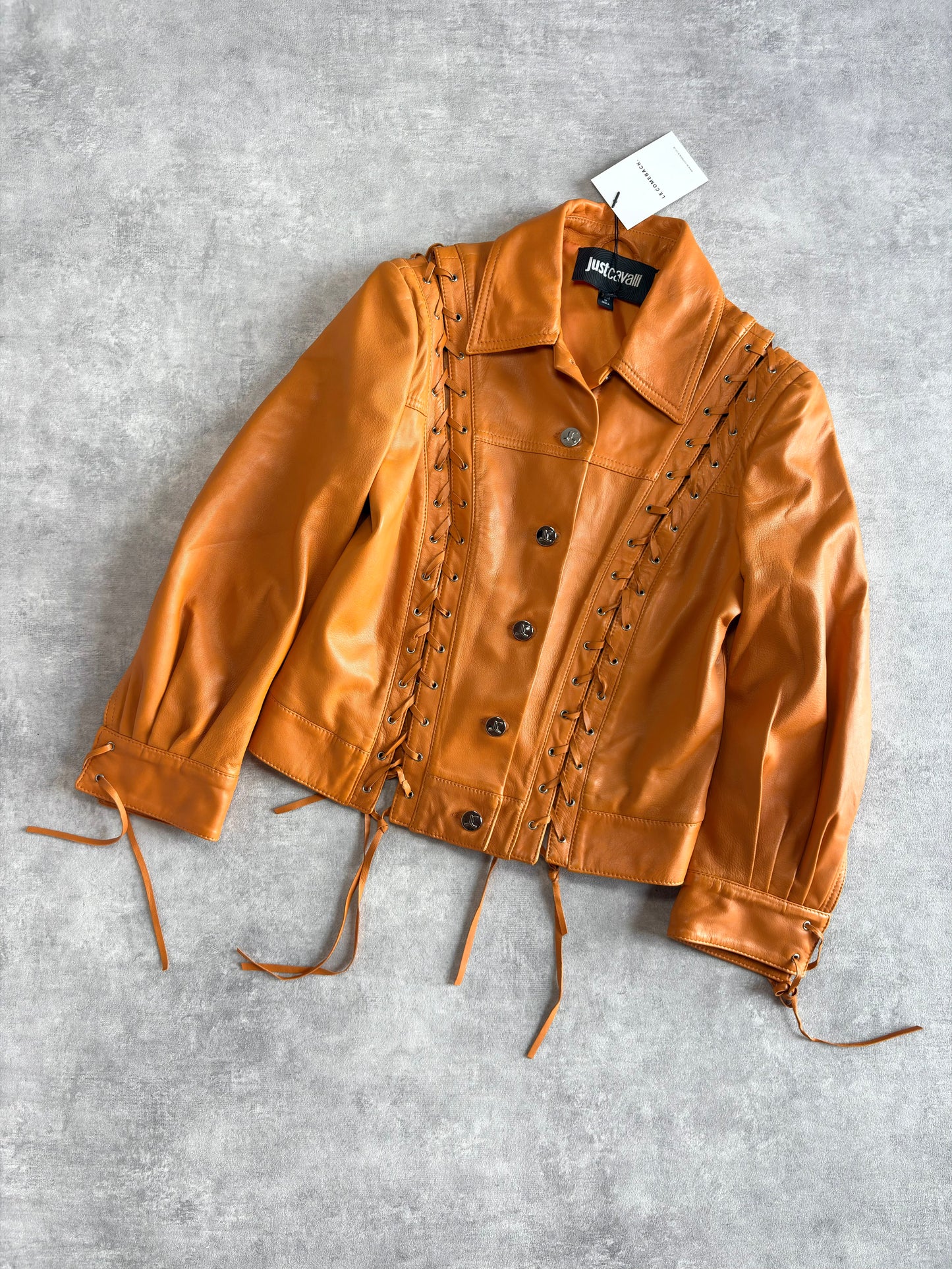 Cavalli Corset Leather Jacket