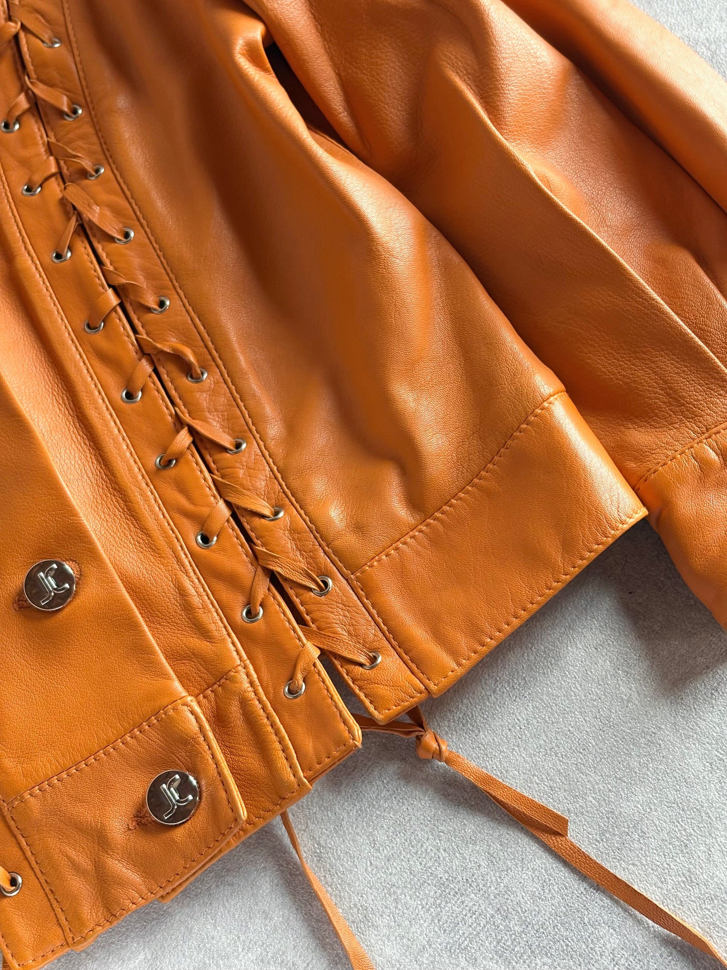 Cavalli Corset Leather Jacket