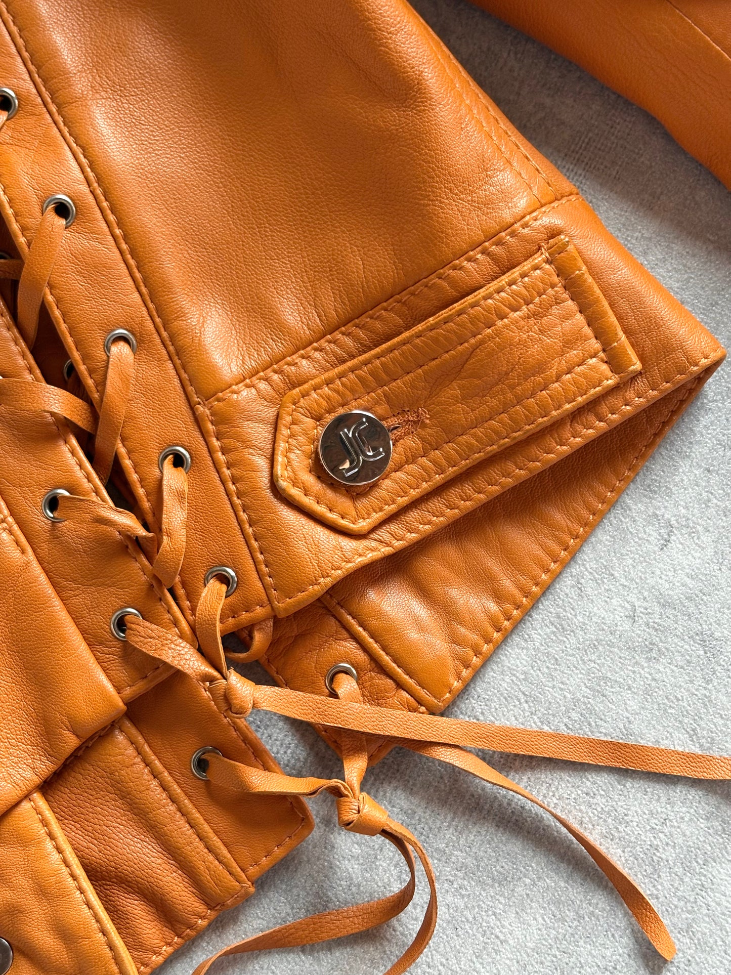 Cavalli Corset Leather Jacket