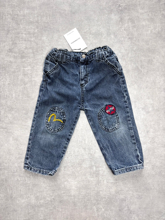 Evisu Kids Distressed Logo Jeans