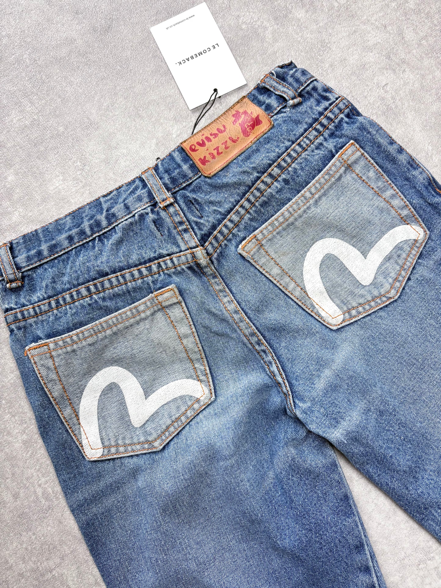 Evisu Kizzu White Logo Jeans