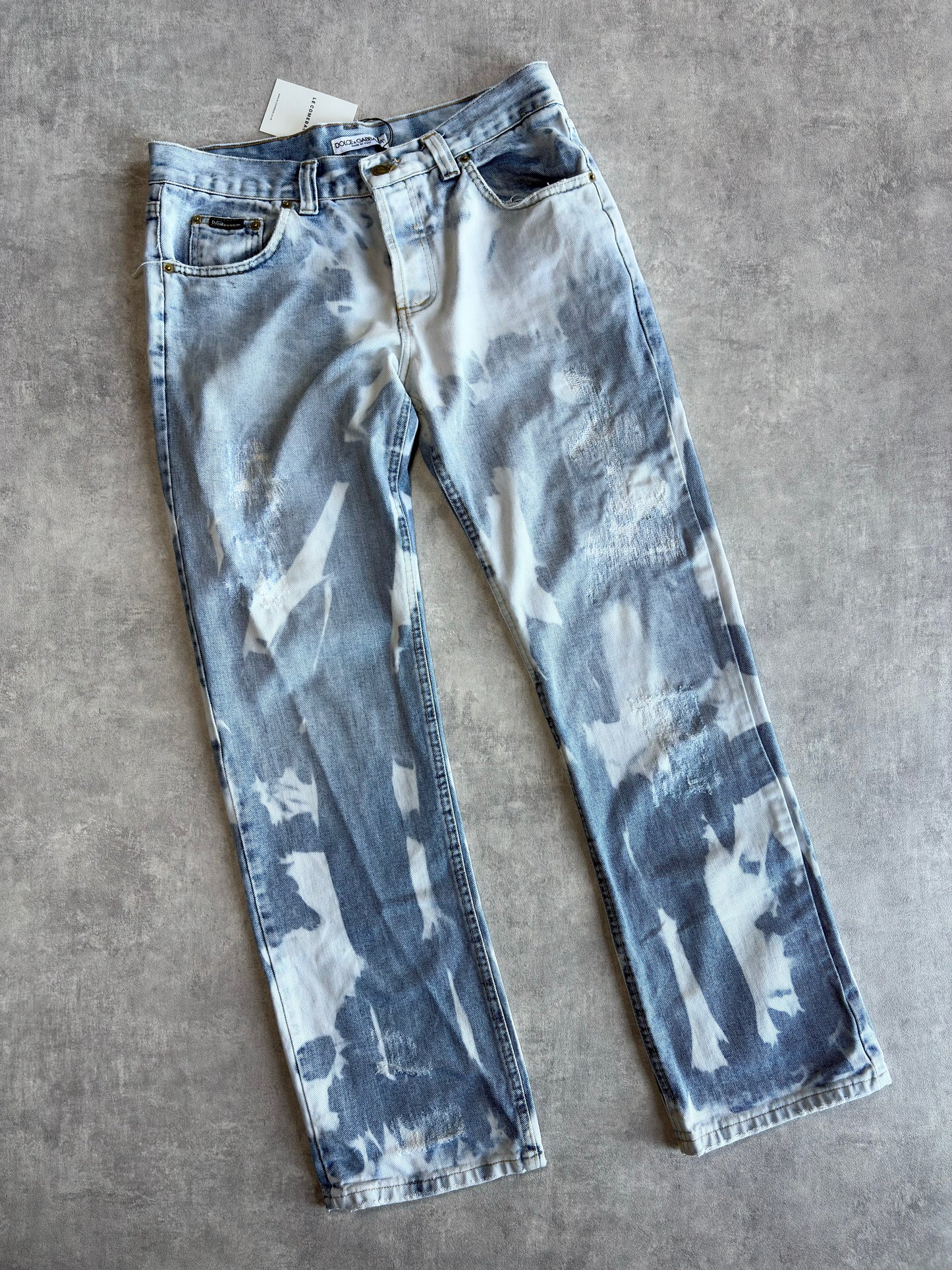 D&G Distressed Logo Jeans