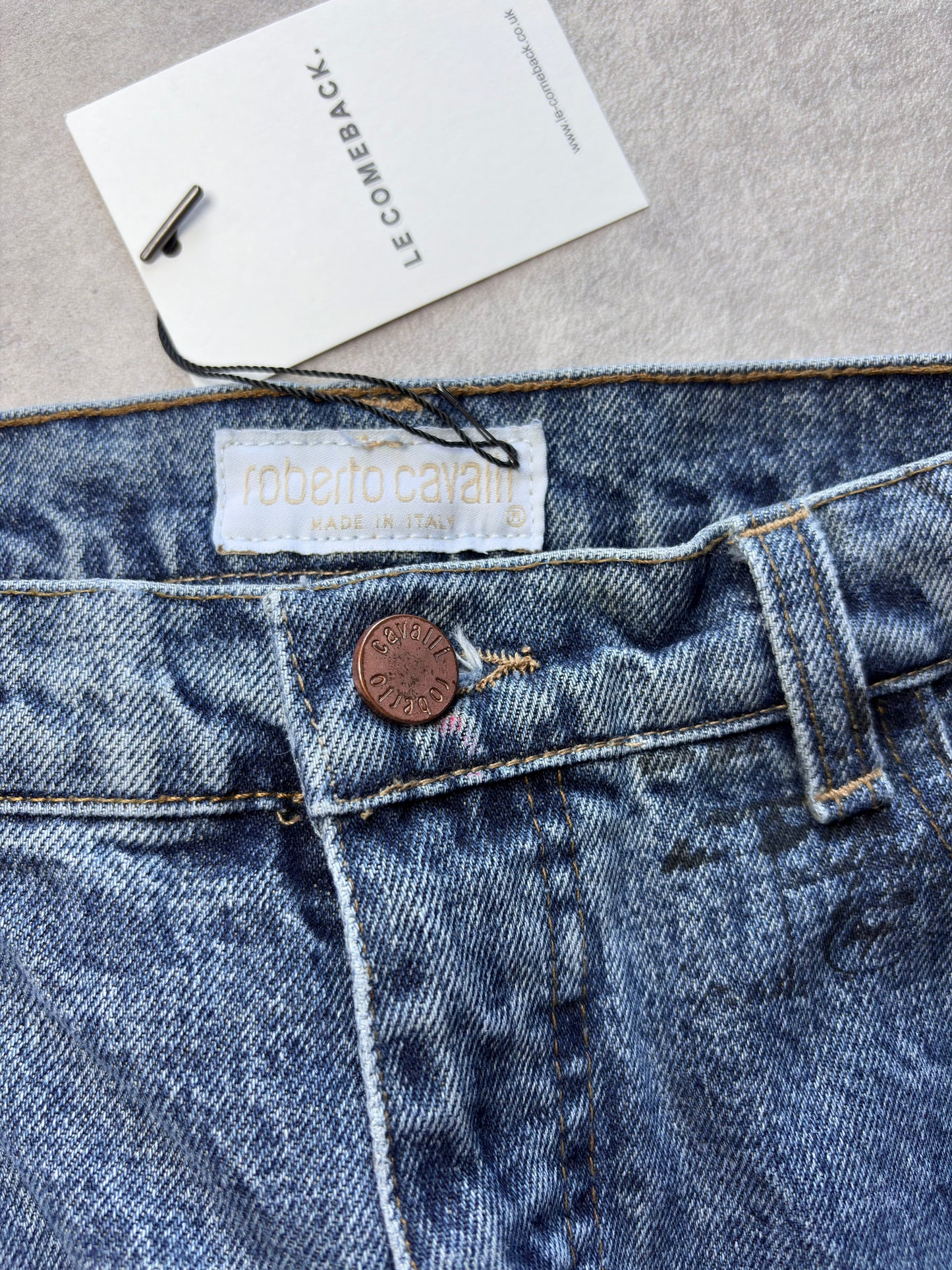 Cavalli Script Floral Jeans