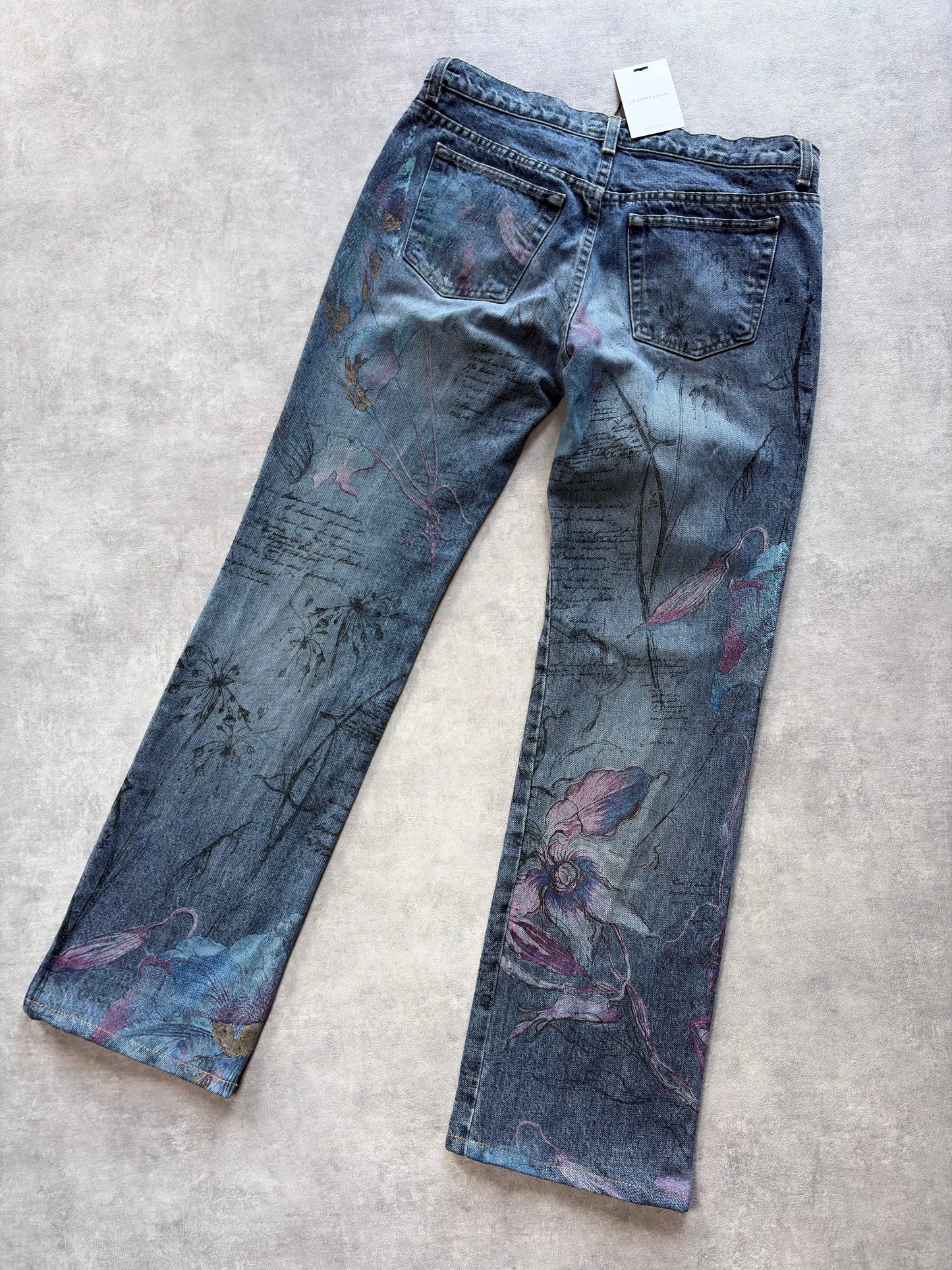 Cavalli Script Floral Jeans