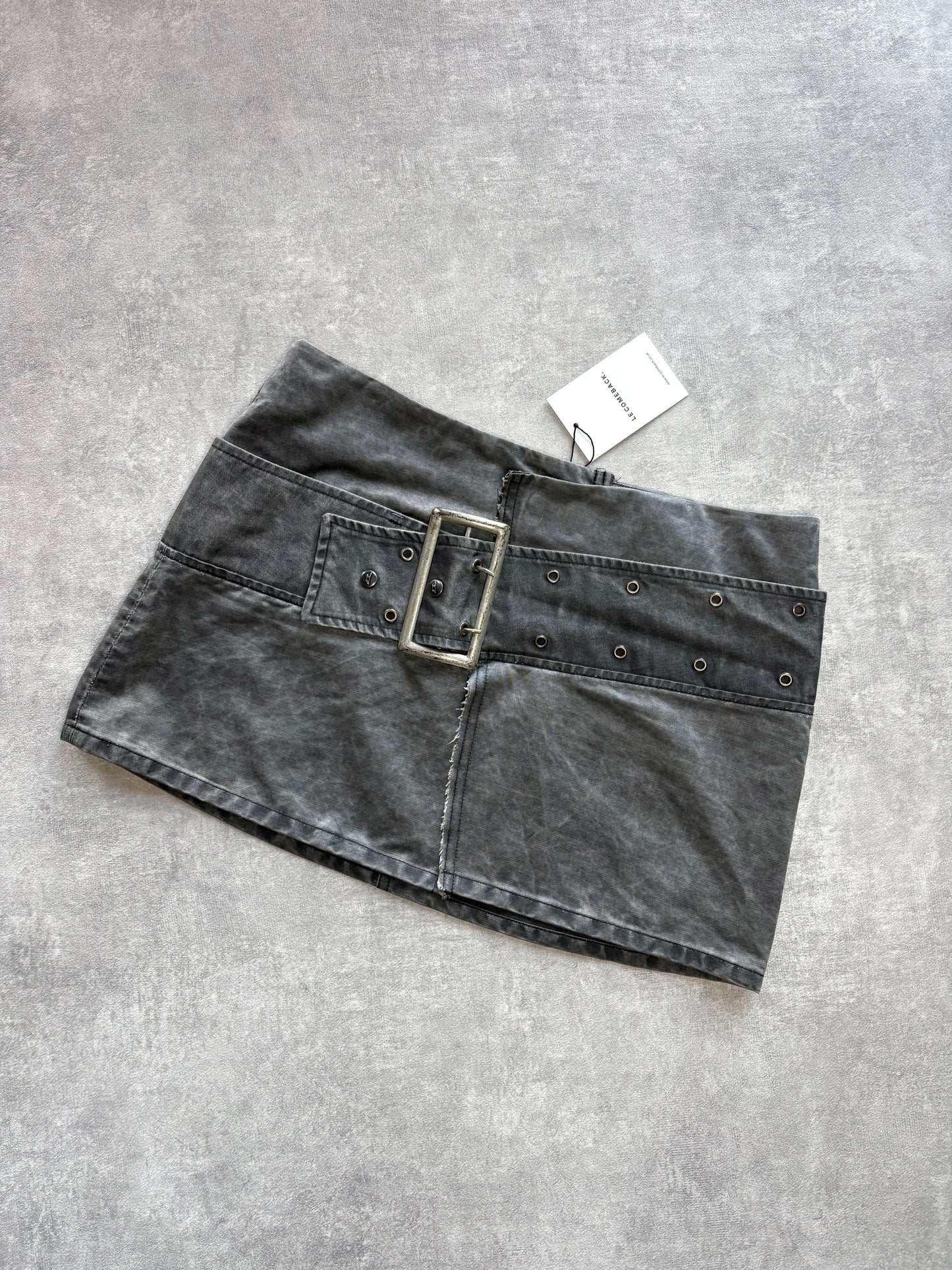 Diesel Belted Grey Mini Skirt