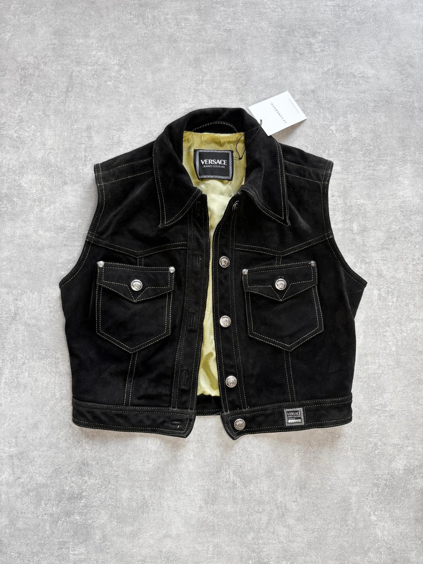 Versace Suede Sleeveless Jacket