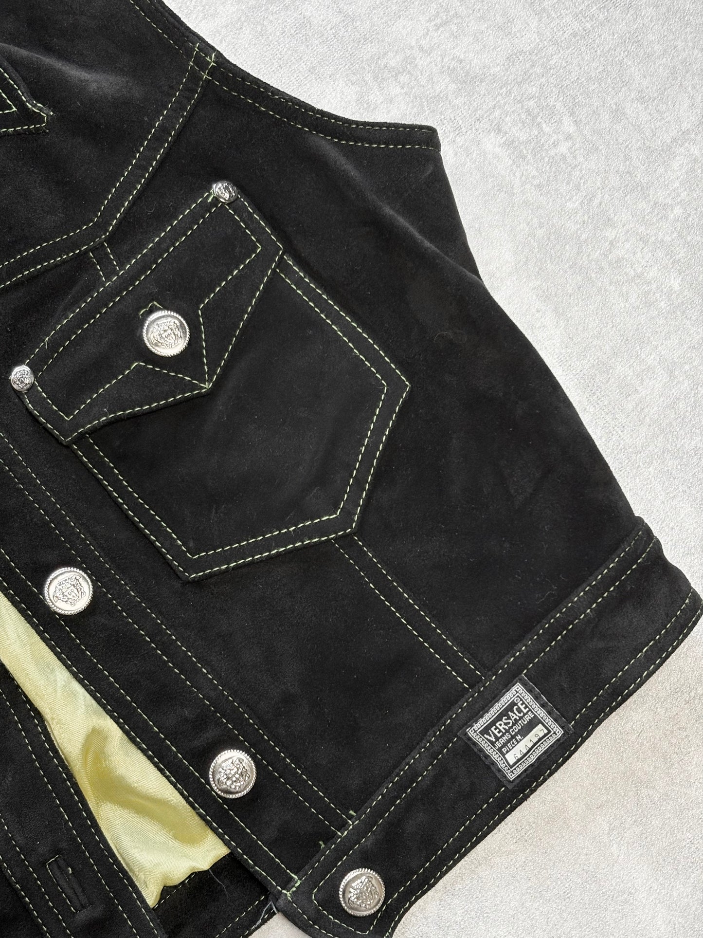 Versace Suede Sleeveless Jacket