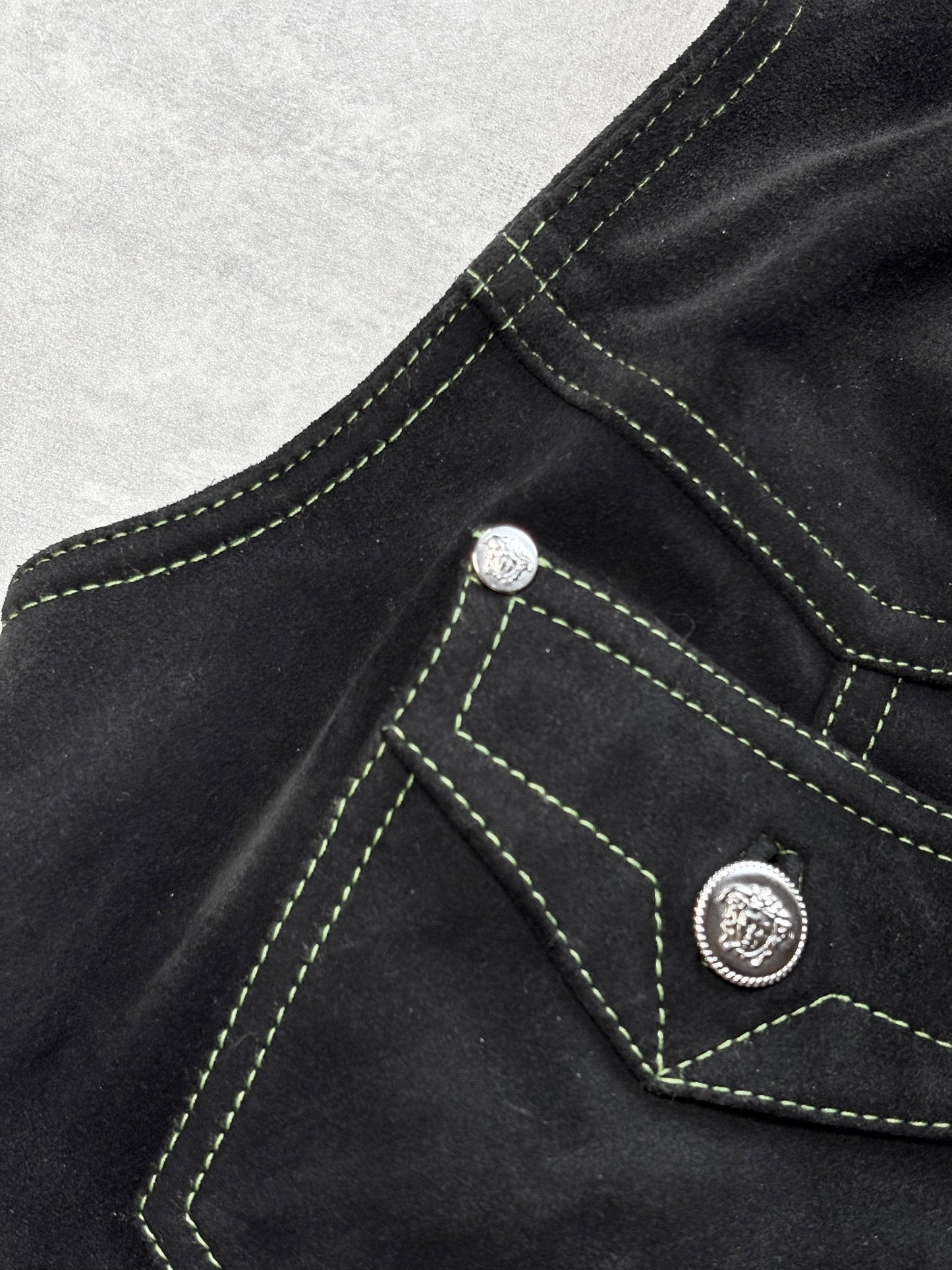 Versace Suede Sleeveless Jacket