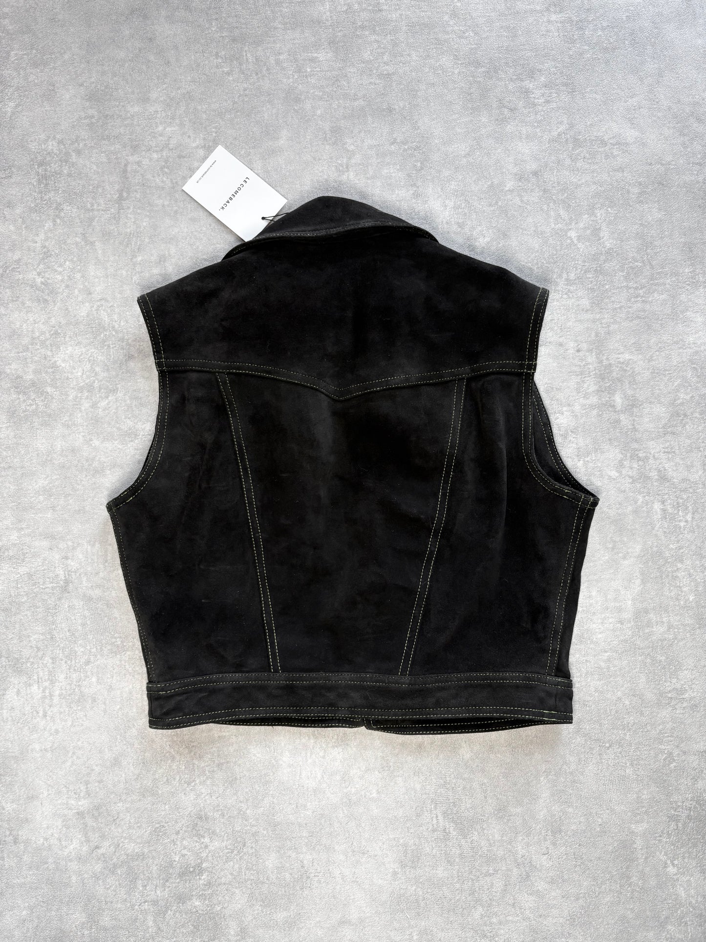 Versace Suede Sleeveless Jacket