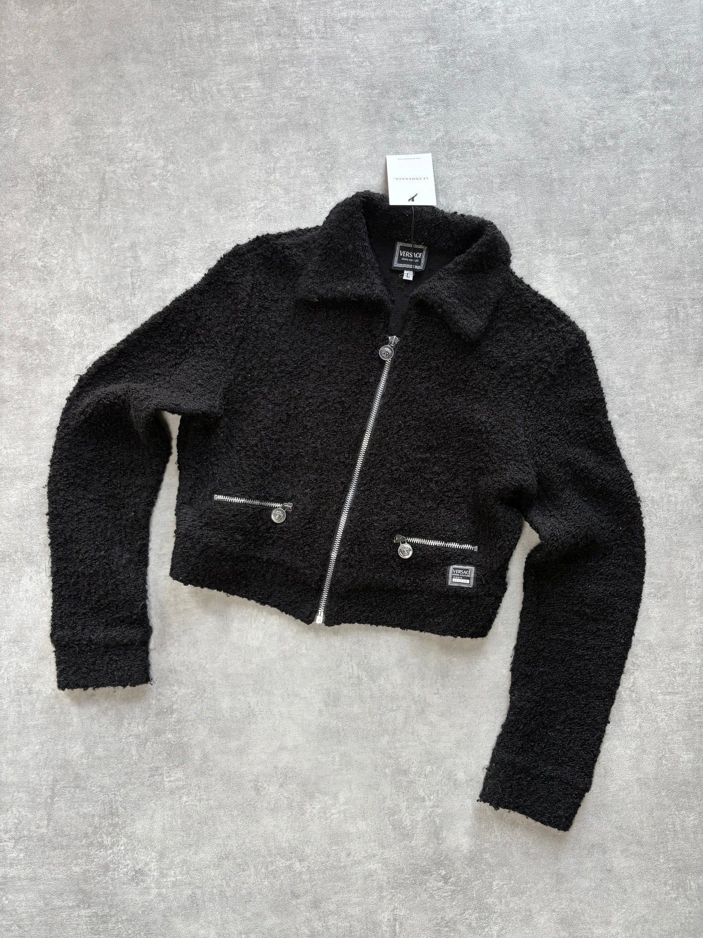 Versace Boucle Cropped Jacket