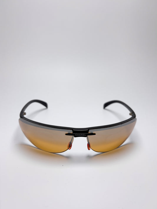 Chanel Orange Shield Sunglasses