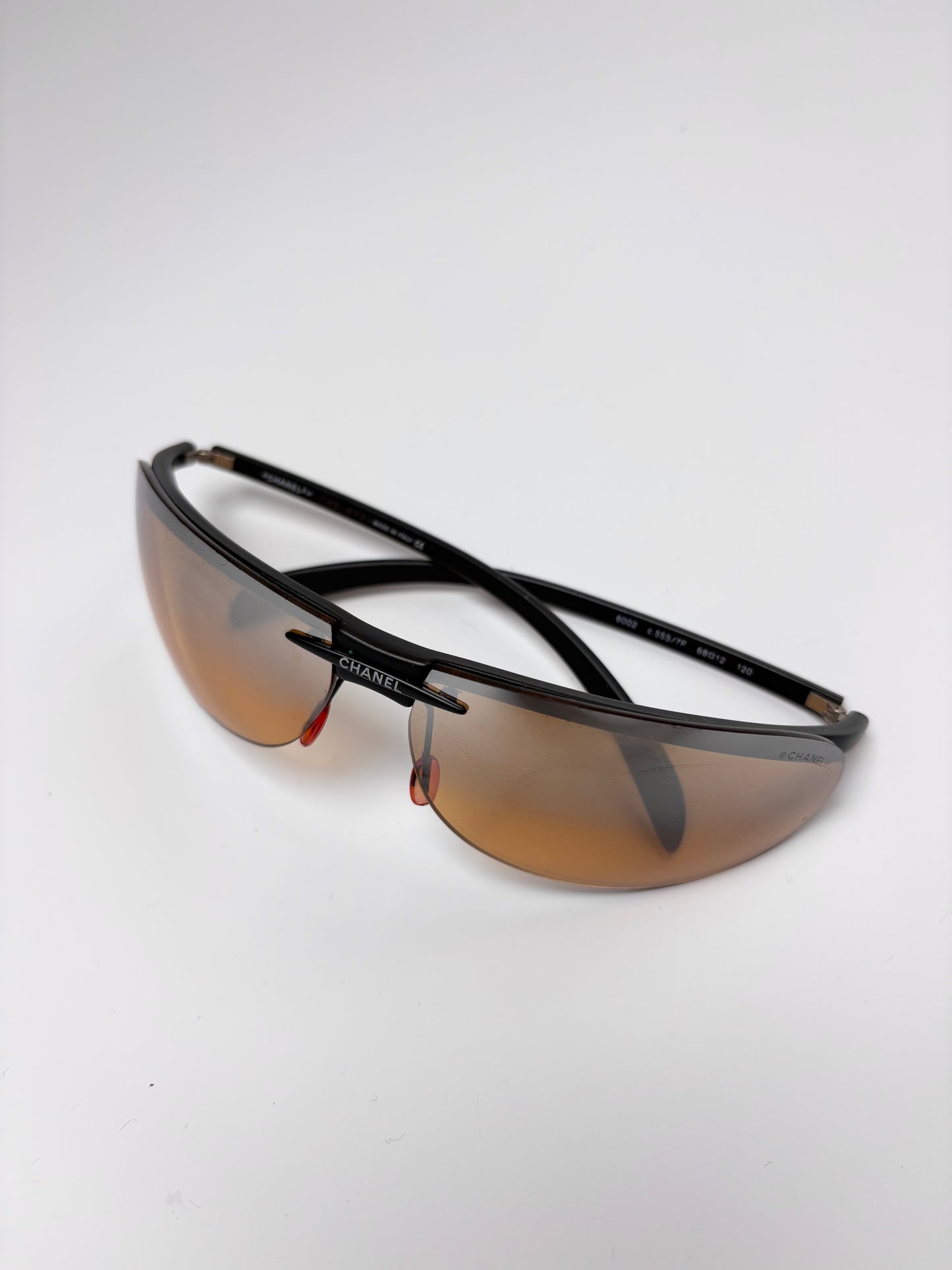 Chanel Orange Shield Sunglasses