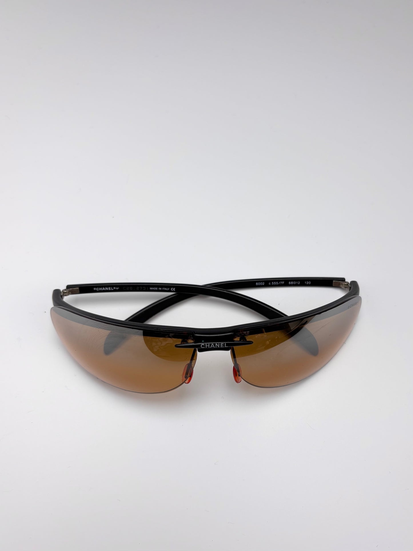 Chanel Orange Shield Sunglasses