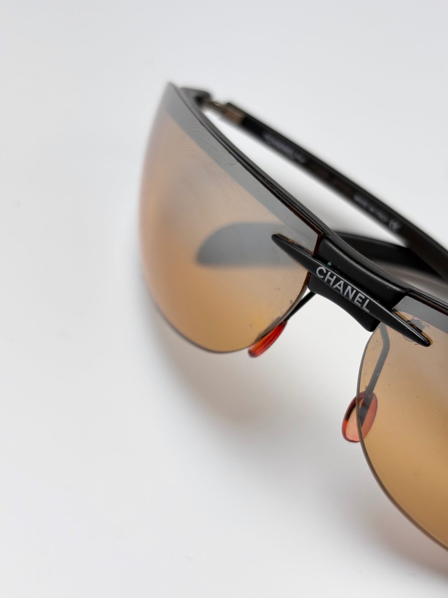 Chanel Orange Shield Sunglasses