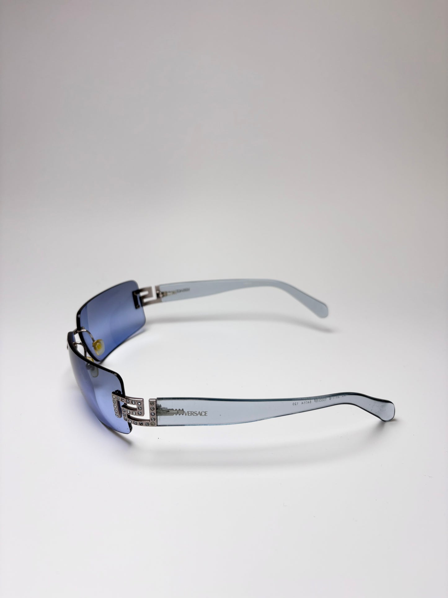 Versace Diamante Blue Rimless Sunglasses