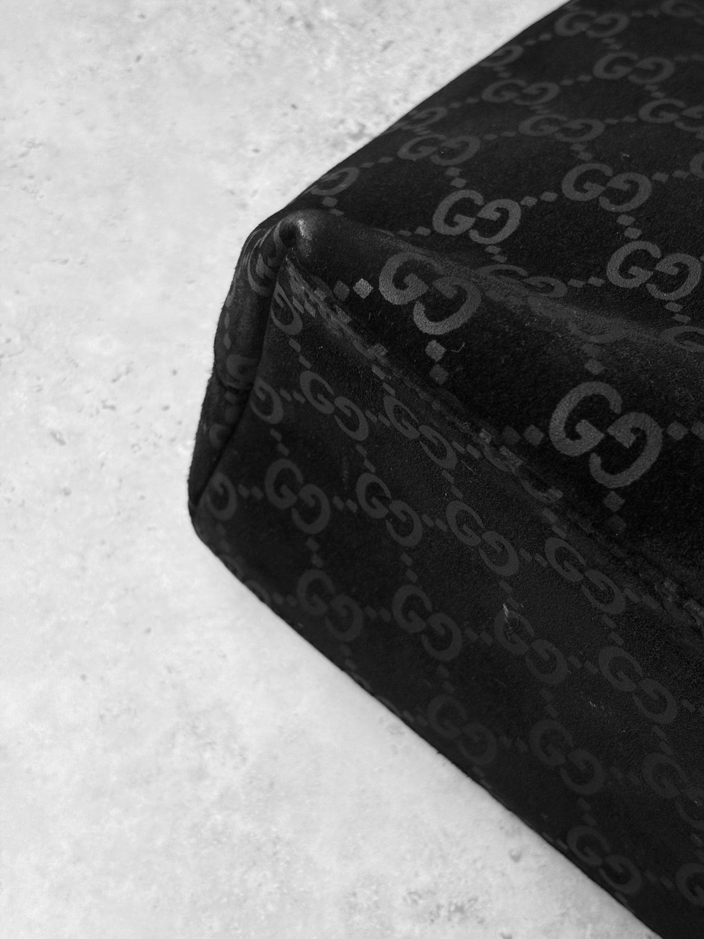 Gucci Suede Bamboo Bag