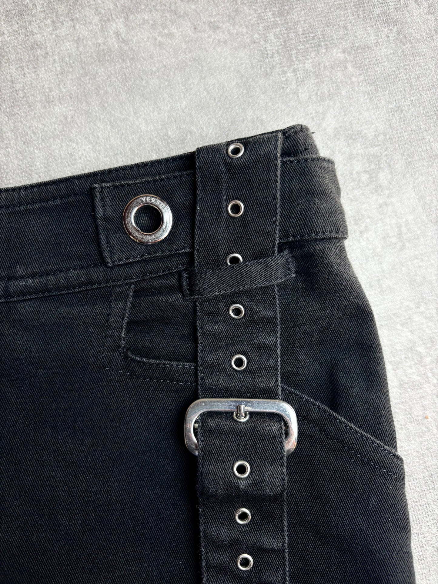 Versace Buckle Mini Skirt