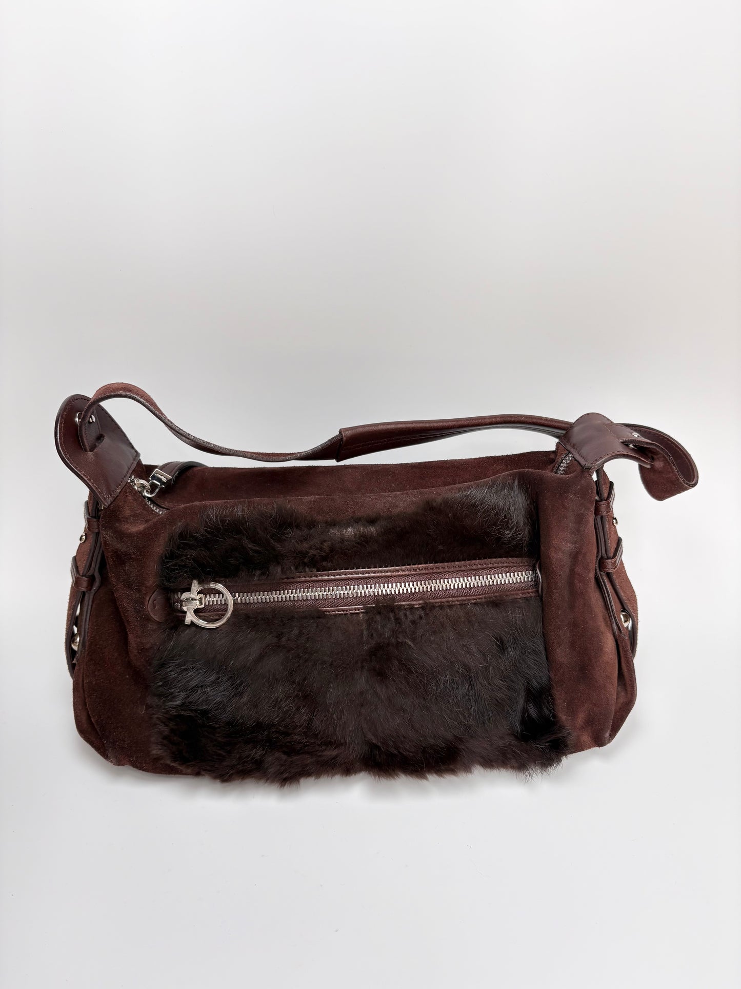 Ferragamo Fur Shoulder Bag