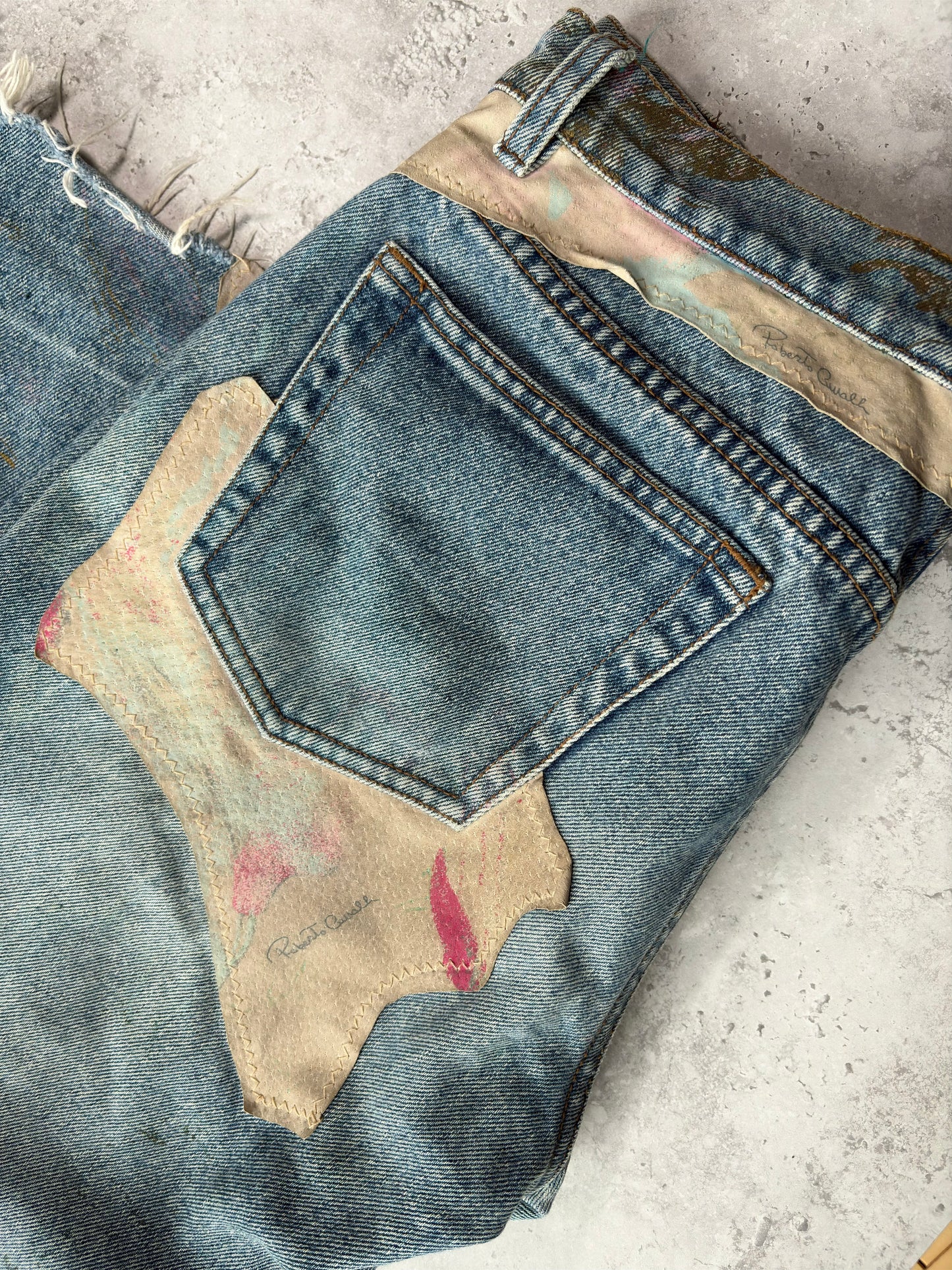 Cavalli Hand Painted Jeans