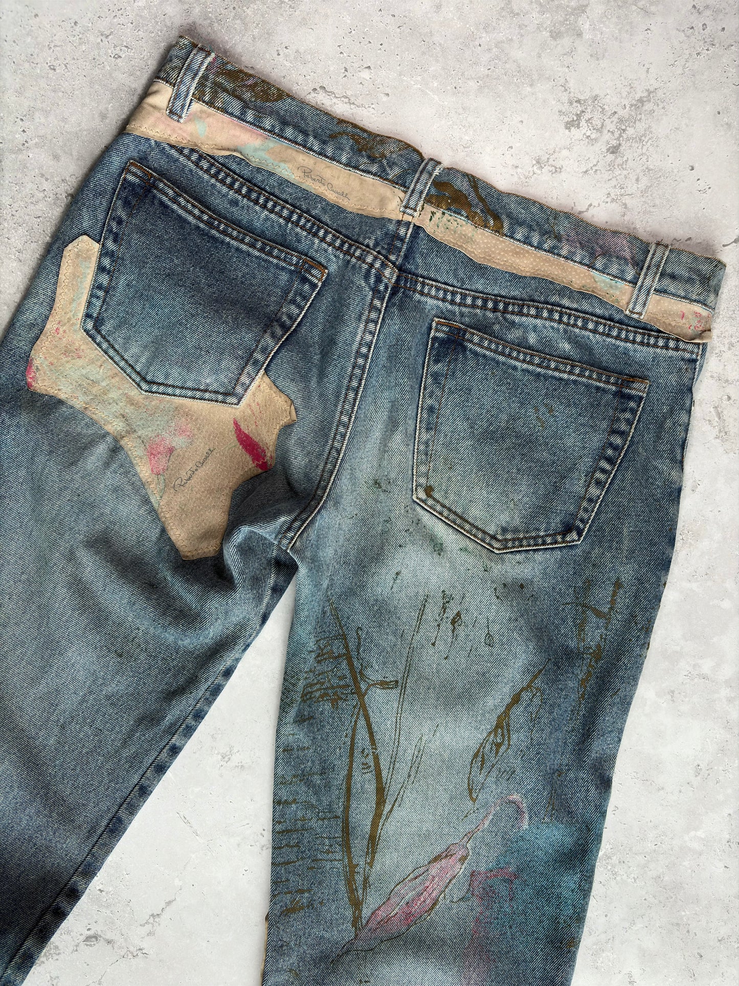 Cavalli Hand Painted Jeans