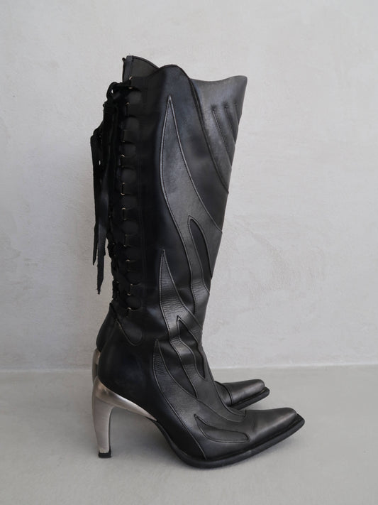 New Rock Lace Up Boots