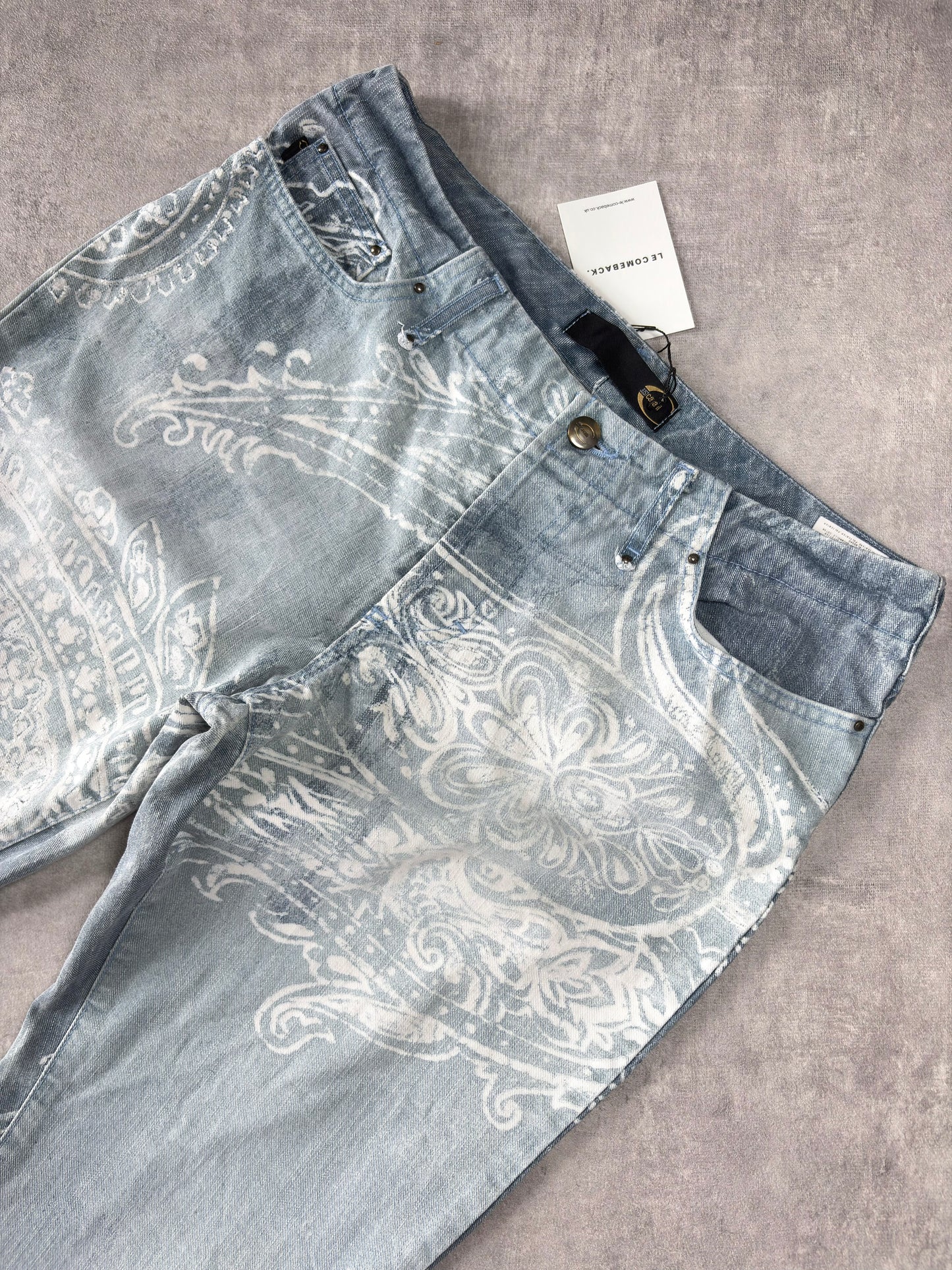 Cavalli Bandana Print Jeans