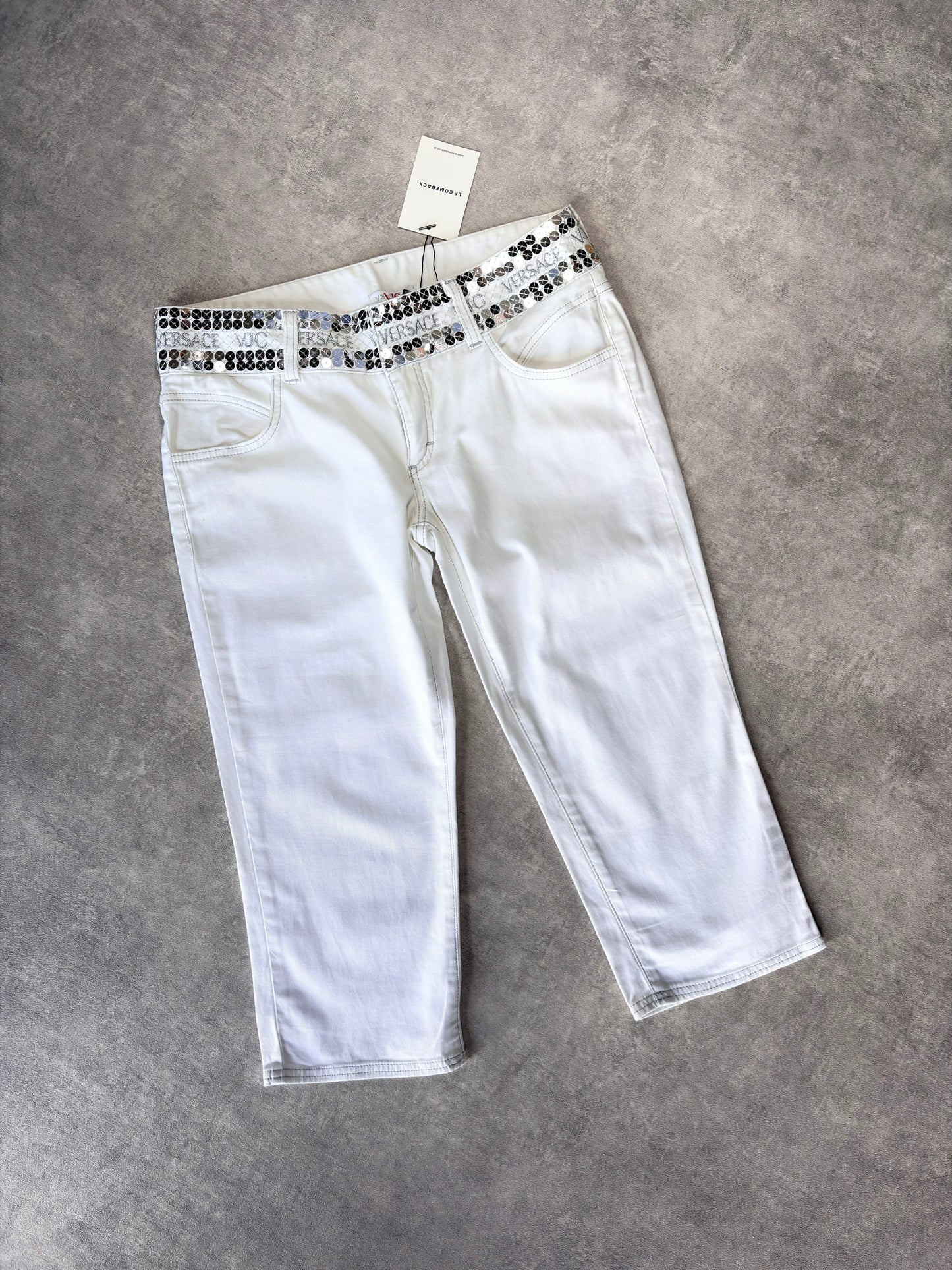 Versace Jeans Couture White Capri Pants