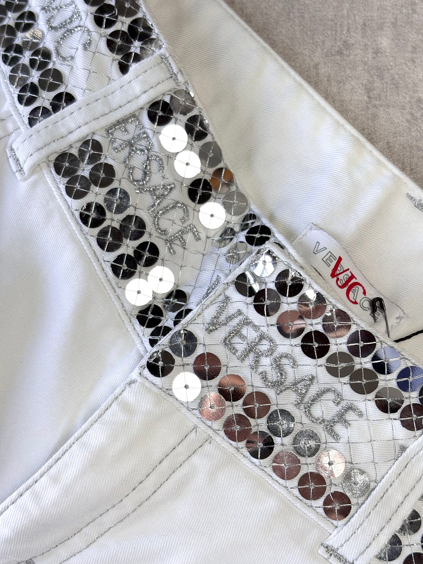 Versace Jeans Couture White Capri Pants