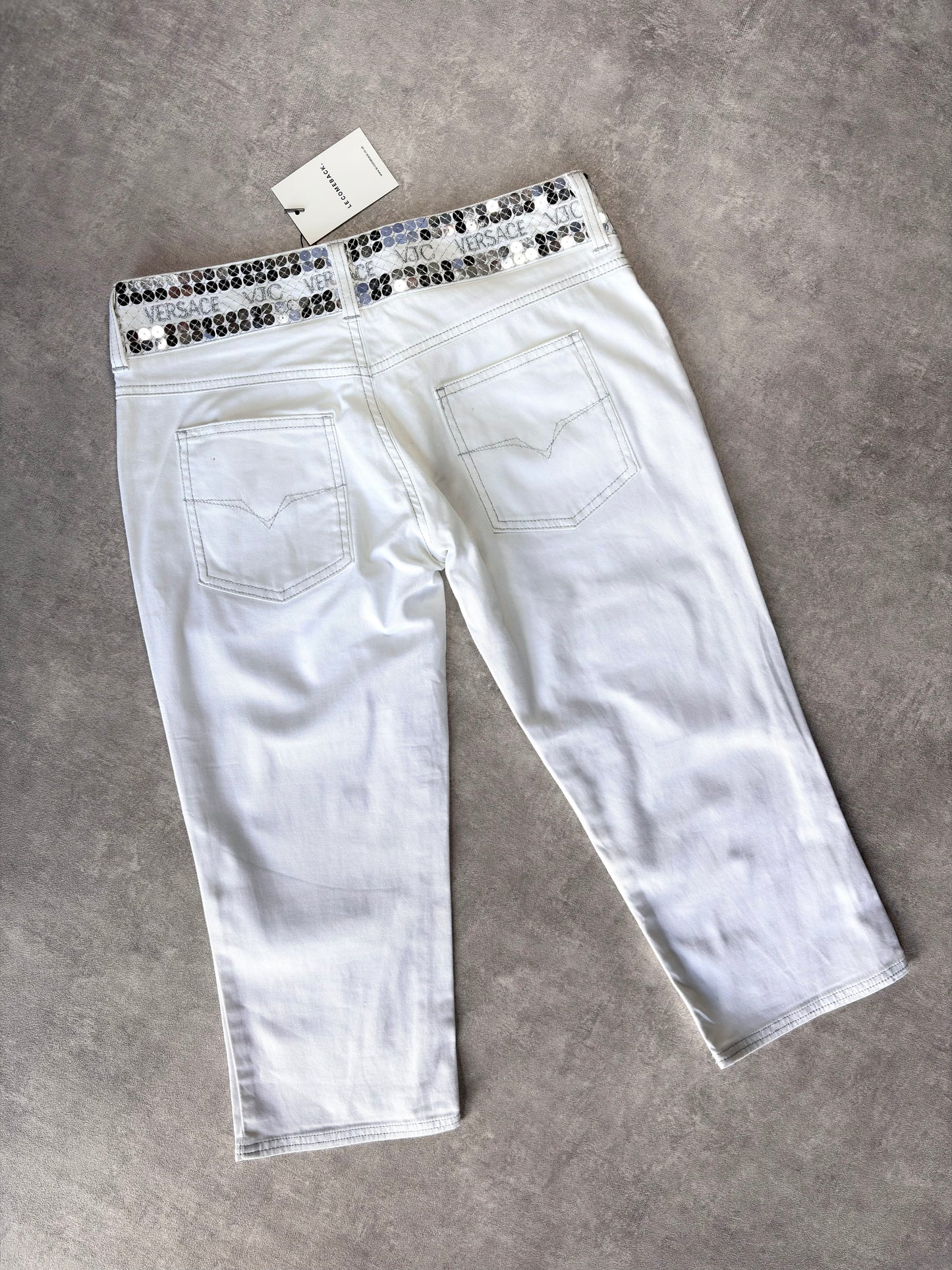 Versace Jeans Couture White Capri Pants